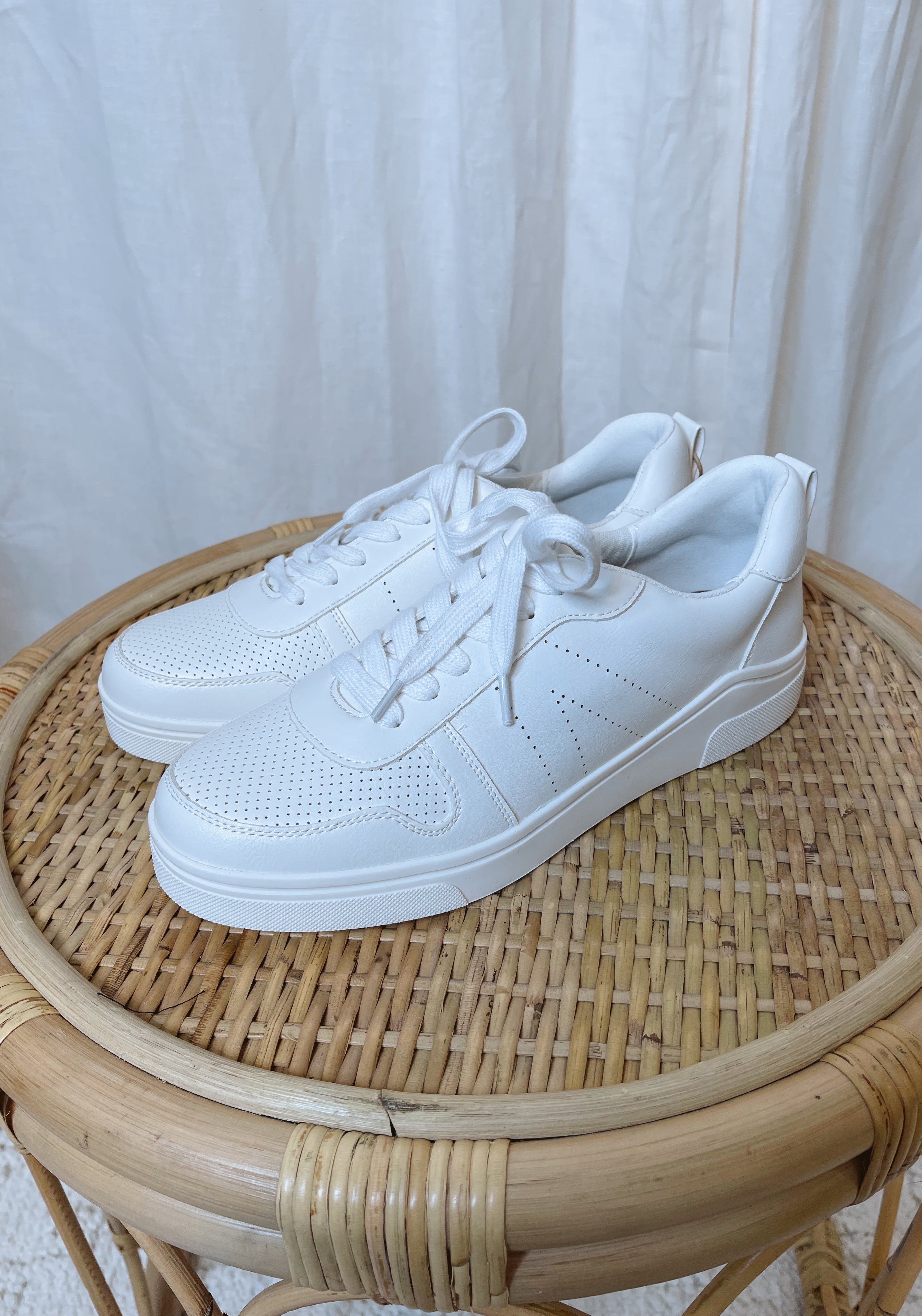 Mia Alta White Sneaker-Sneakers-MIA-The Silo Boutique, Women's Fashion Boutique Located in Warren and Grand Forks North Dakota