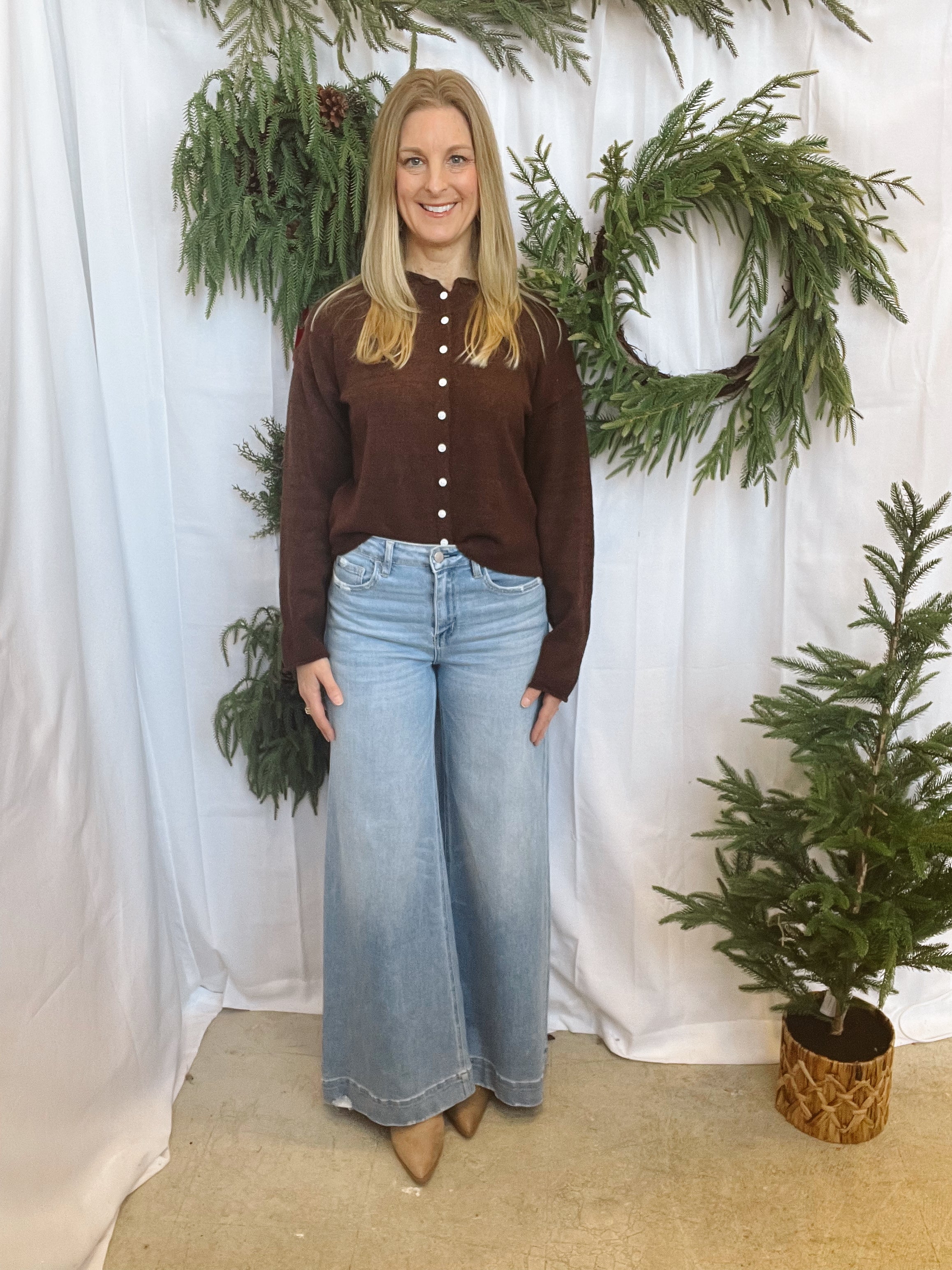 The Classic Staple Cardigan-Chocolate-Cardigans-mimosa-The Silo Boutique, Women's Fashion Boutique Located in Warren and Grand Forks North Dakota