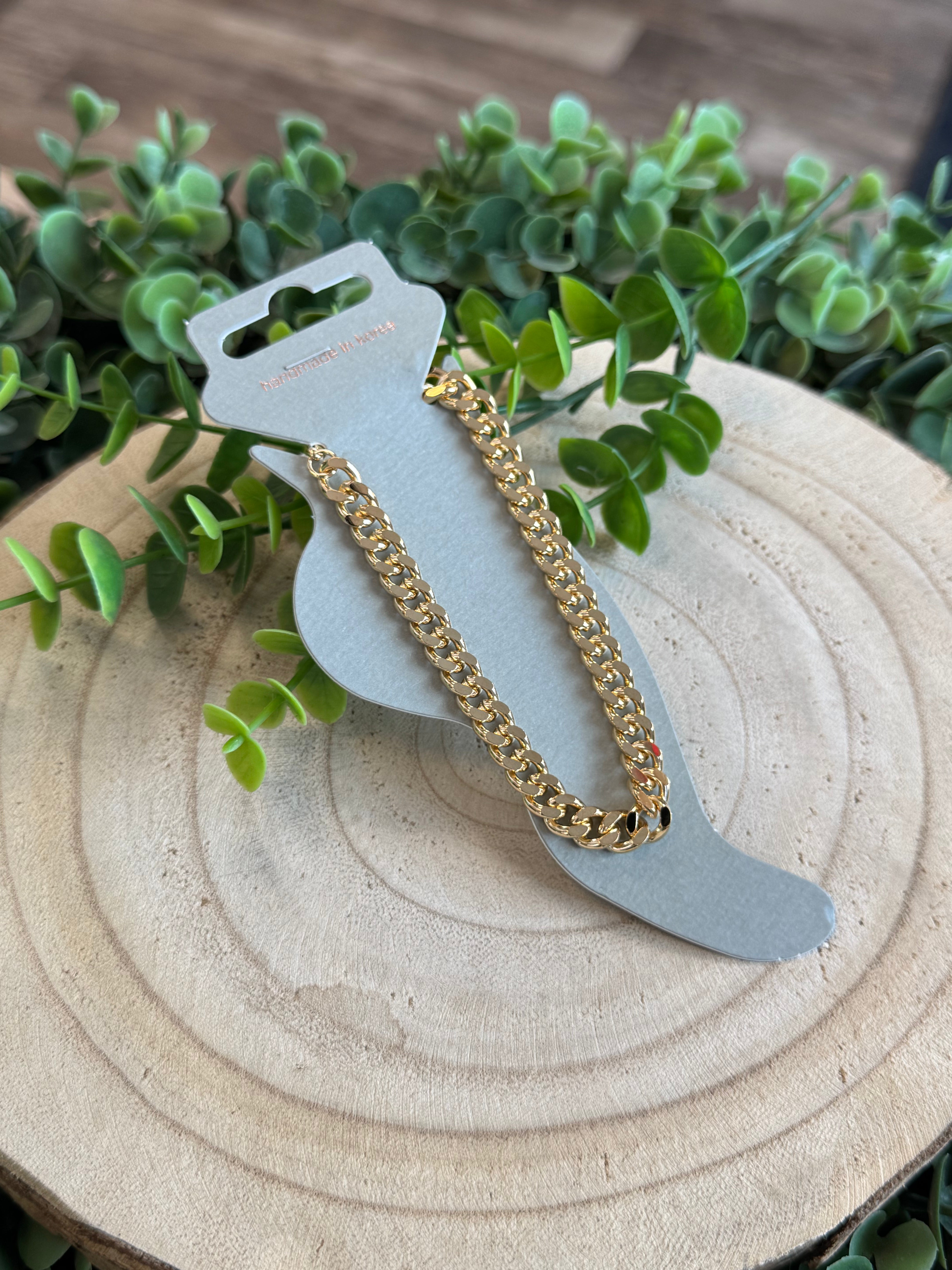 Curb Gold Chain Ankle Bracelet-Ankle Bracelets-Fame-The Silo Boutique, Women's Fashion Boutique Located in Warren and Grand Forks North Dakota