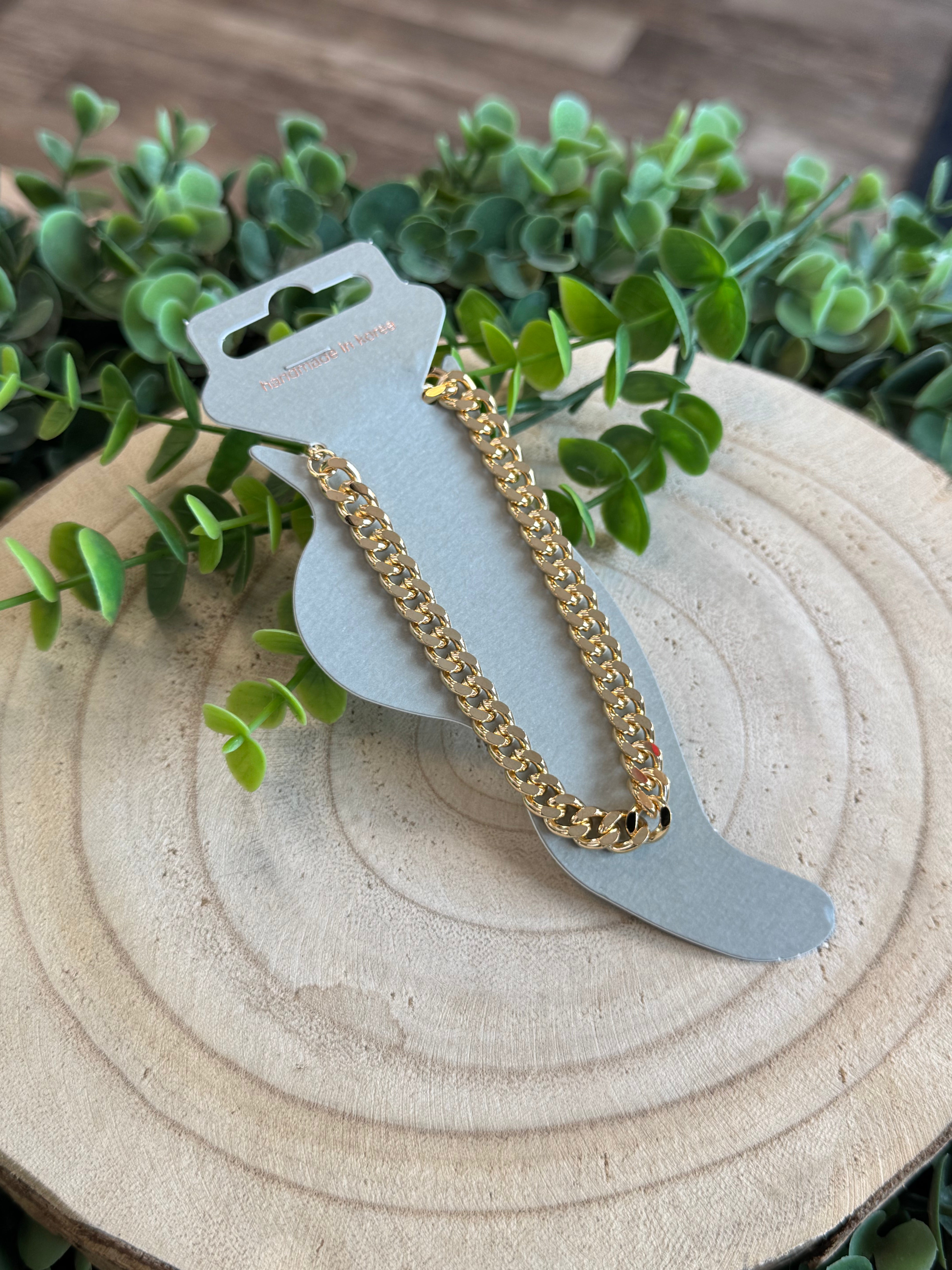 Curb Gold Chain Ankle Bracelet-Ankle Bracelets-Fame-The Silo Boutique, Women's Fashion Boutique Located in Warren and Grand Forks North Dakota