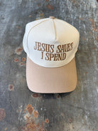 Jesus Saves I Spend Hat-Hats-Zenana-The Silo Boutique, Women's Fashion Boutique Located in Warren and Grand Forks North Dakota