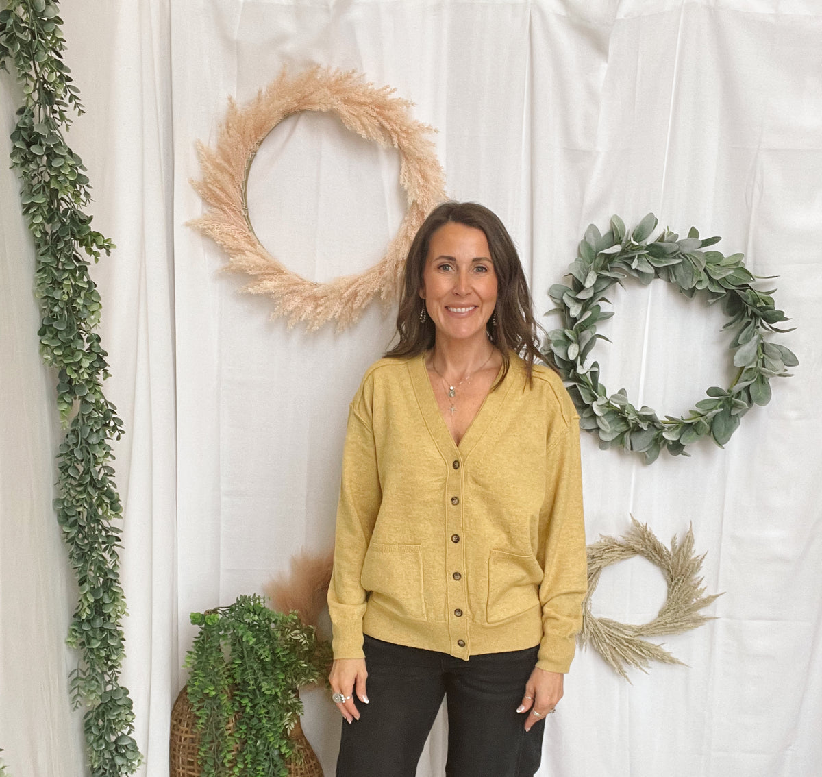 Be Cool Double Layered Cardigan-Dijon-Cardigans-be cool-The Silo Boutique, Women's Fashion Boutique Located in Warren and Grand Forks North Dakota