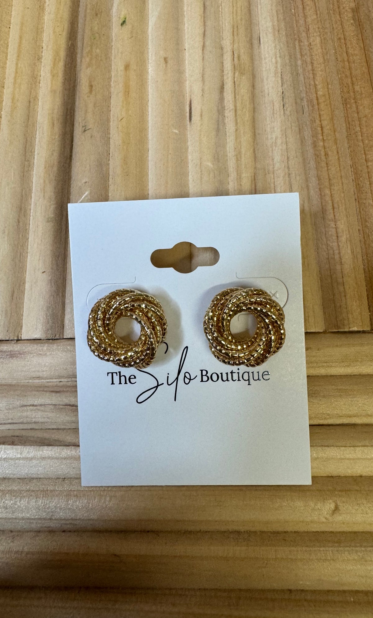 Twist Knot Stud Earrings-earrings-Fame-The Silo Boutique, Women's Fashion Boutique Located in Warren and Grand Forks North Dakota