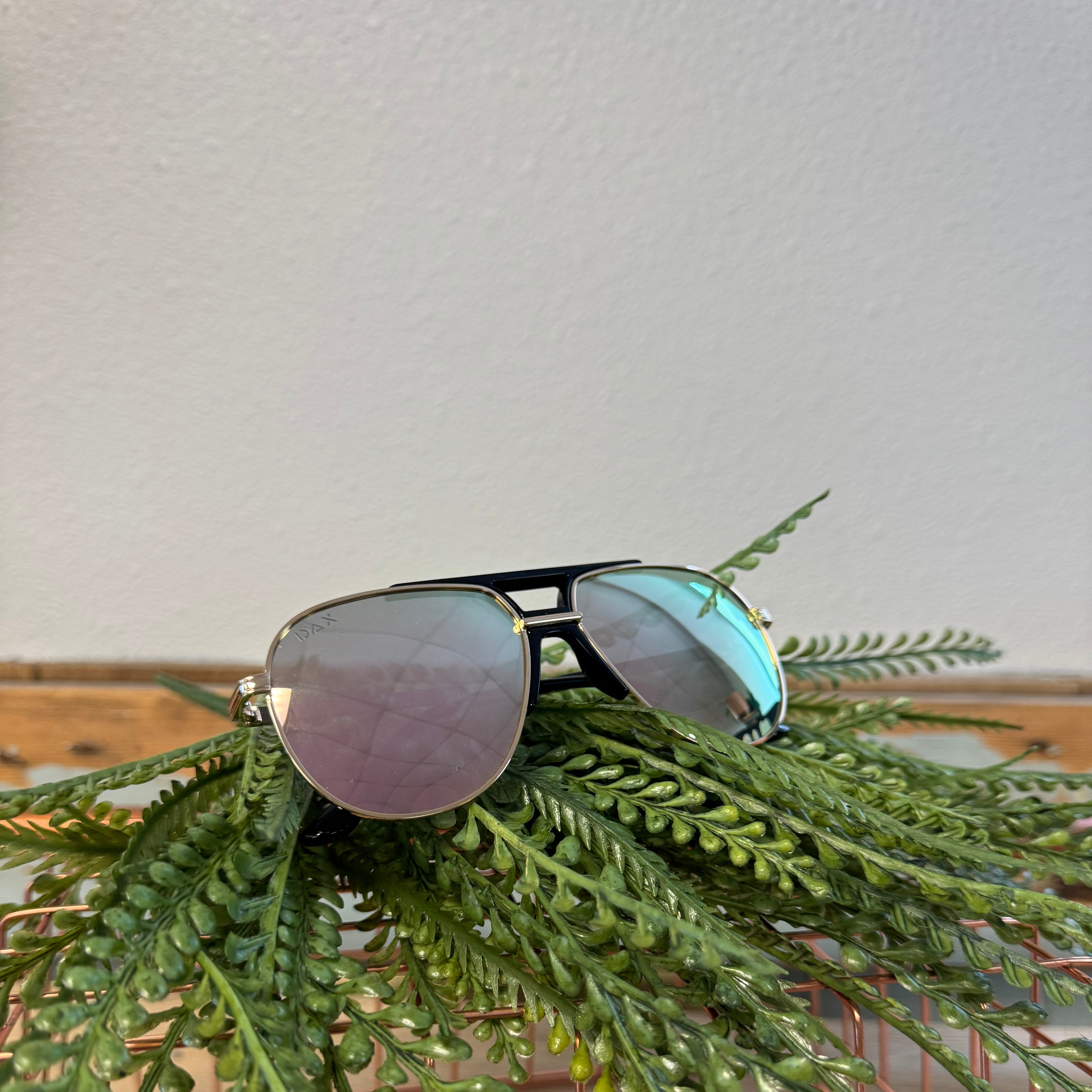 Dax Brooks Gold Sunglasses-Sunglasses-dax-The Silo Boutique, Women's Fashion Boutique Located in Warren and Grand Forks North Dakota