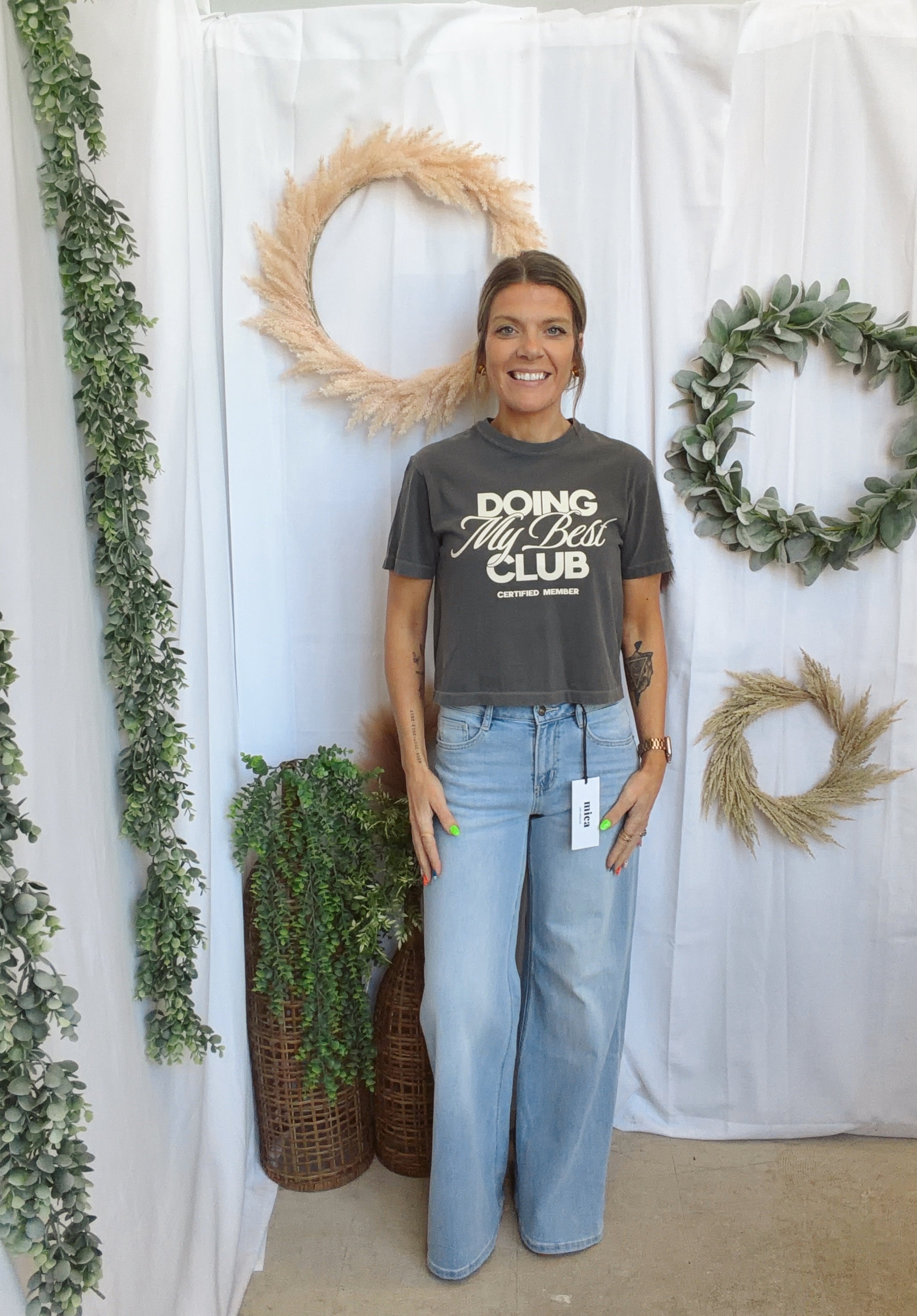 Lola Doing My Best Club Graphic Tee-Graphic Tees-faire-The Silo Boutique, Women's Fashion Boutique Located in Warren and Grand Forks North Dakota