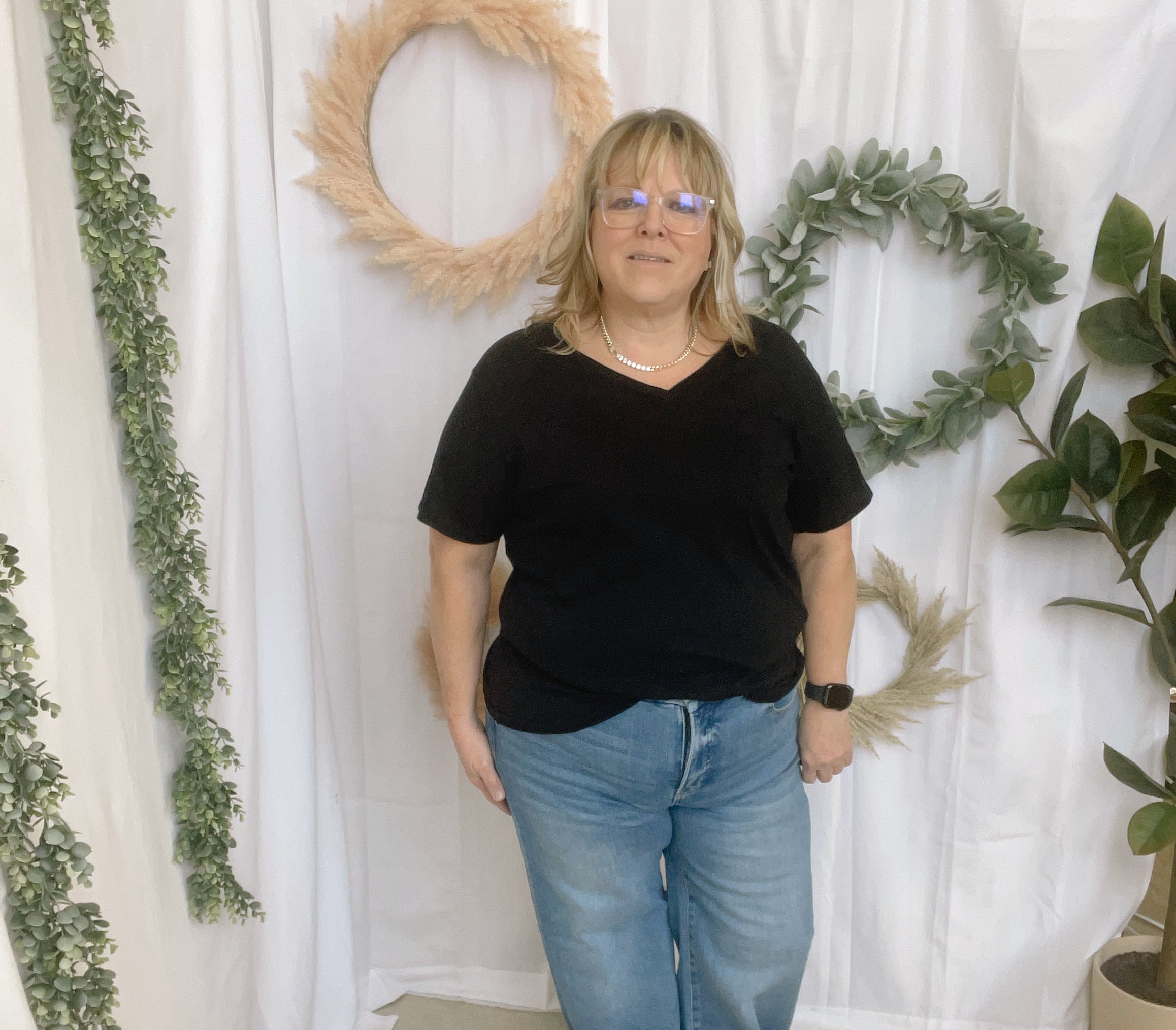 Bobbi V Neck Tee-Black-Short Sleeve Tops-Zenana-The Silo Boutique, Women's Fashion Boutique Located in Warren and Grand Forks North Dakota