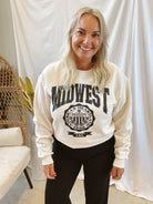 Midwest Tan Sweatshirt-Sweatshirts-we the babes-The Silo Boutique, Women's Fashion Boutique Located in Warren and Grand Forks North Dakota