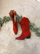 Oasis Society Amaya Red Boot-Boots-oasis society-The Silo Boutique, Women's Fashion Boutique Located in Warren and Grand Forks North Dakota