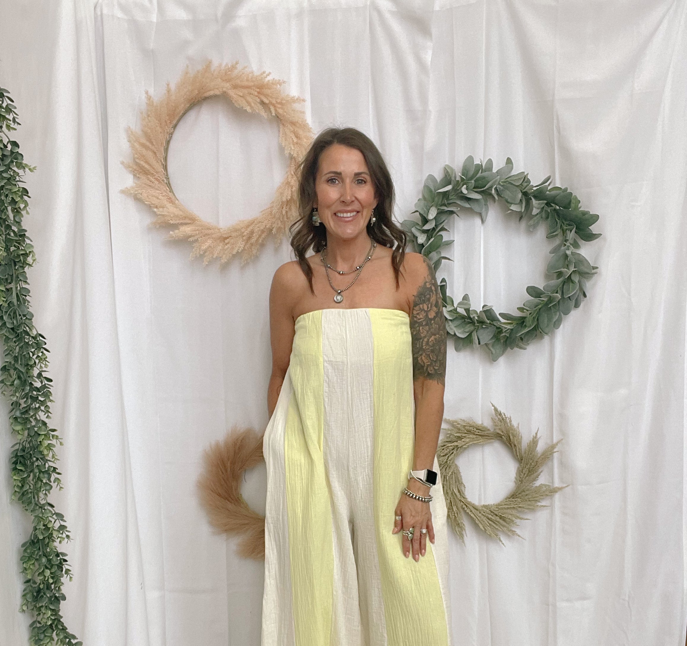 Coastal Yellow Jumpsuit-Final Sale-Jumpsuits & Rompers-by together-The Silo Boutique, Women's Fashion Boutique Located in Warren and Grand Forks North Dakota