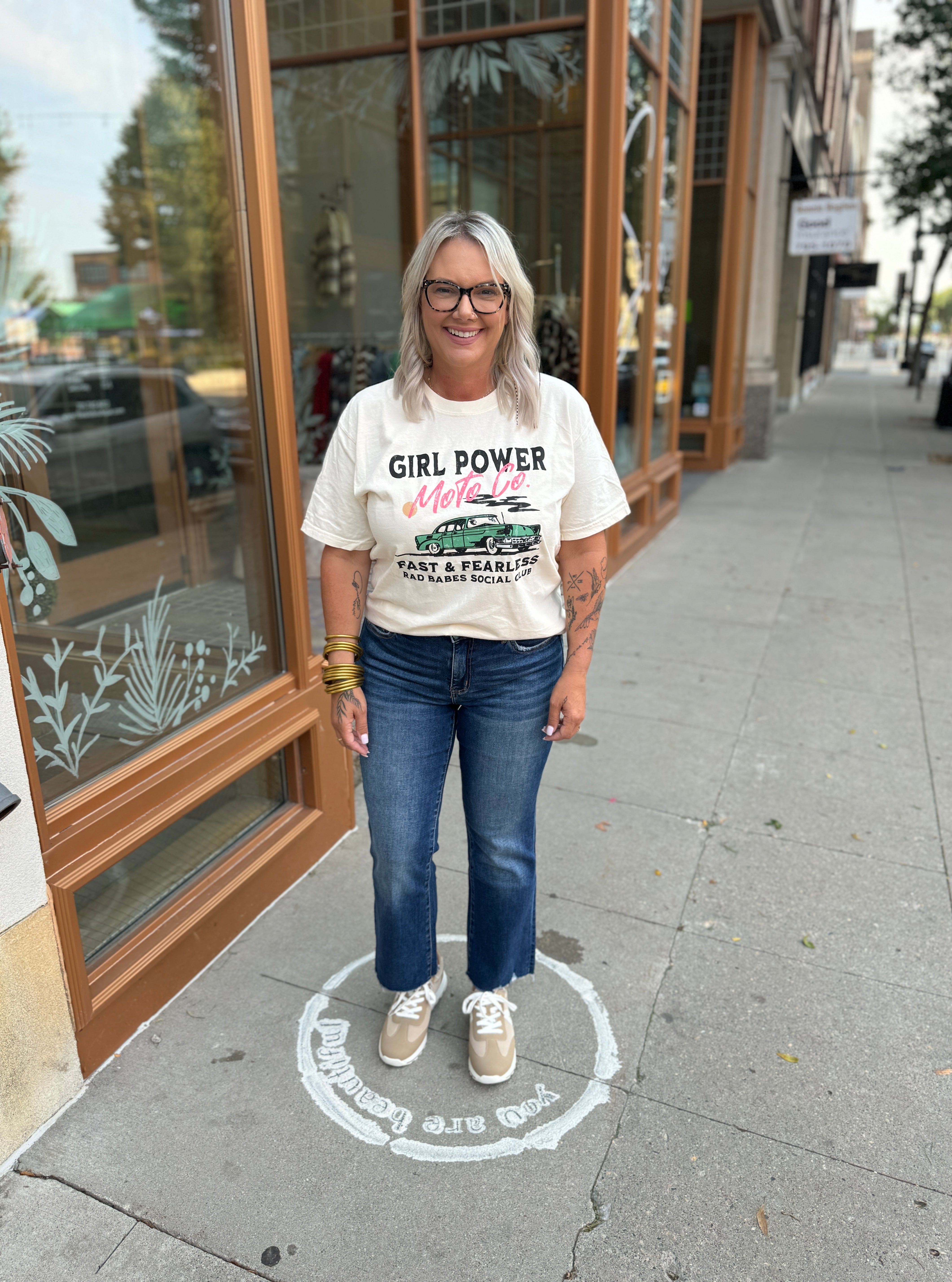 Girl Power Moto Co Graphic Tee-Graphic Tees-lucy + co-The Silo Boutique, Women's Fashion Boutique Located in Warren and Grand Forks North Dakota