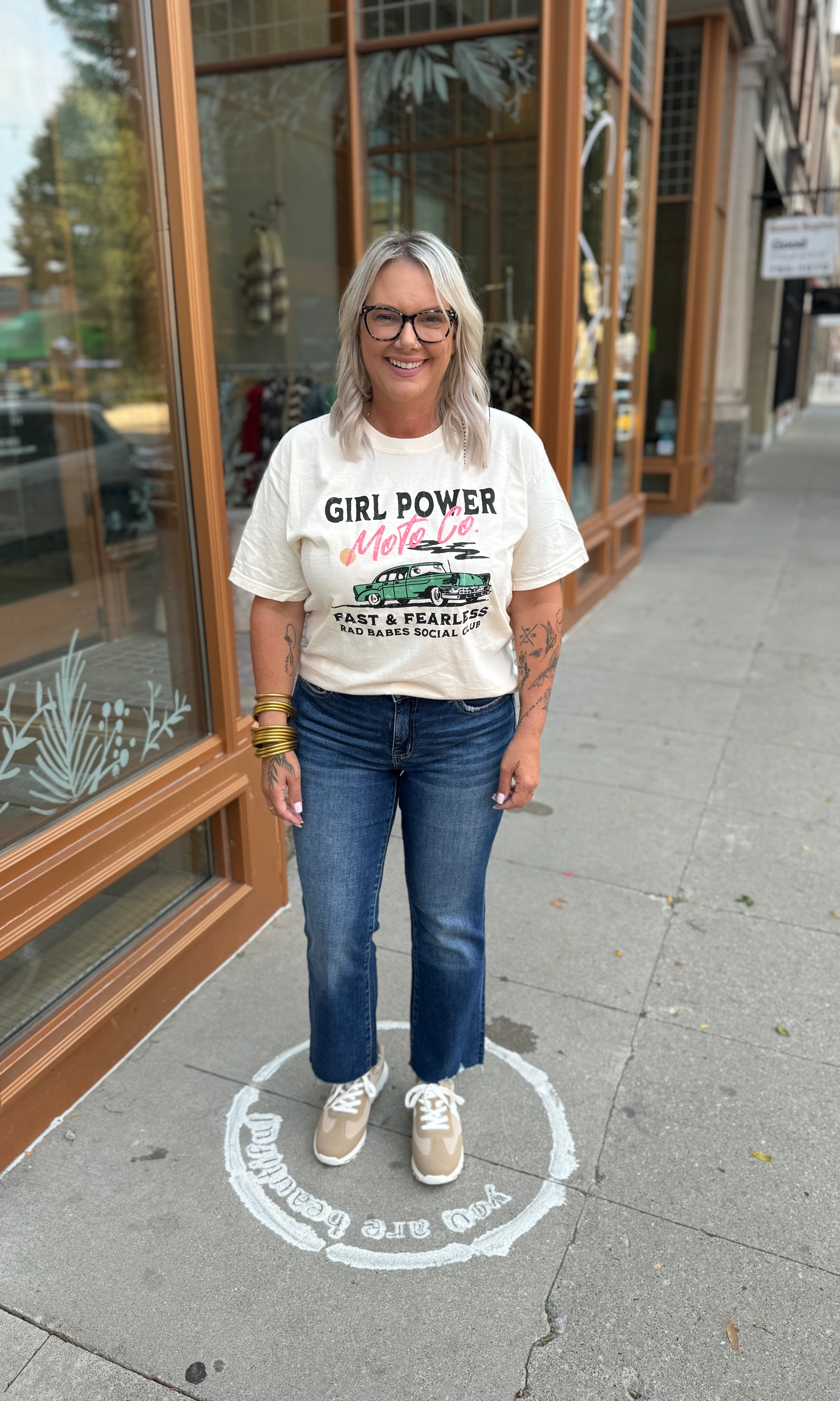 Girl Power Moto Co Graphic Tee-Graphic Tees-lucy + co-The Silo Boutique, Women's Fashion Boutique Located in Warren and Grand Forks North Dakota