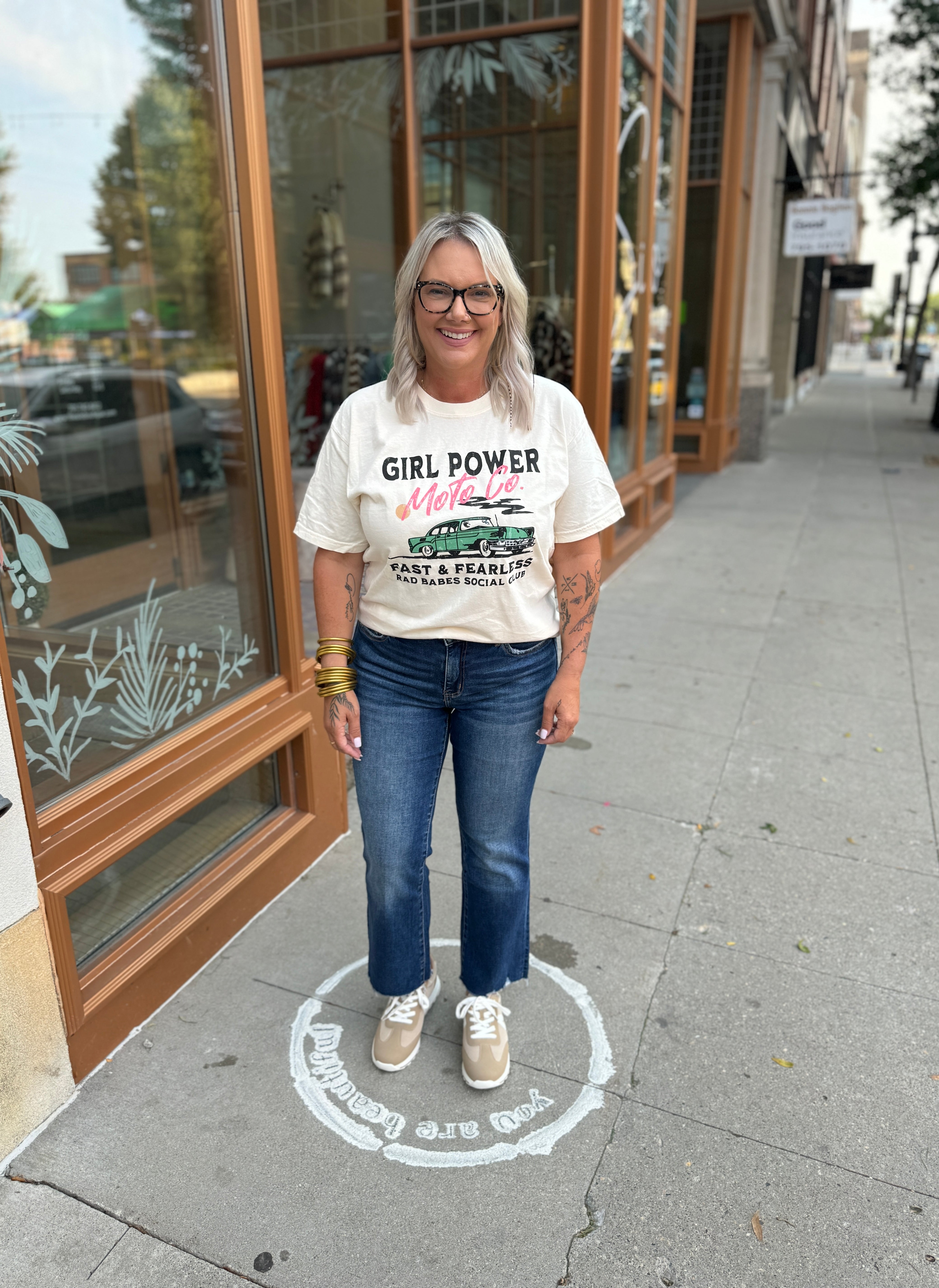 Girl Power Moto Co Graphic Tee-Graphic Tees-lucy + co-The Silo Boutique, Women's Fashion Boutique Located in Warren and Grand Forks North Dakota