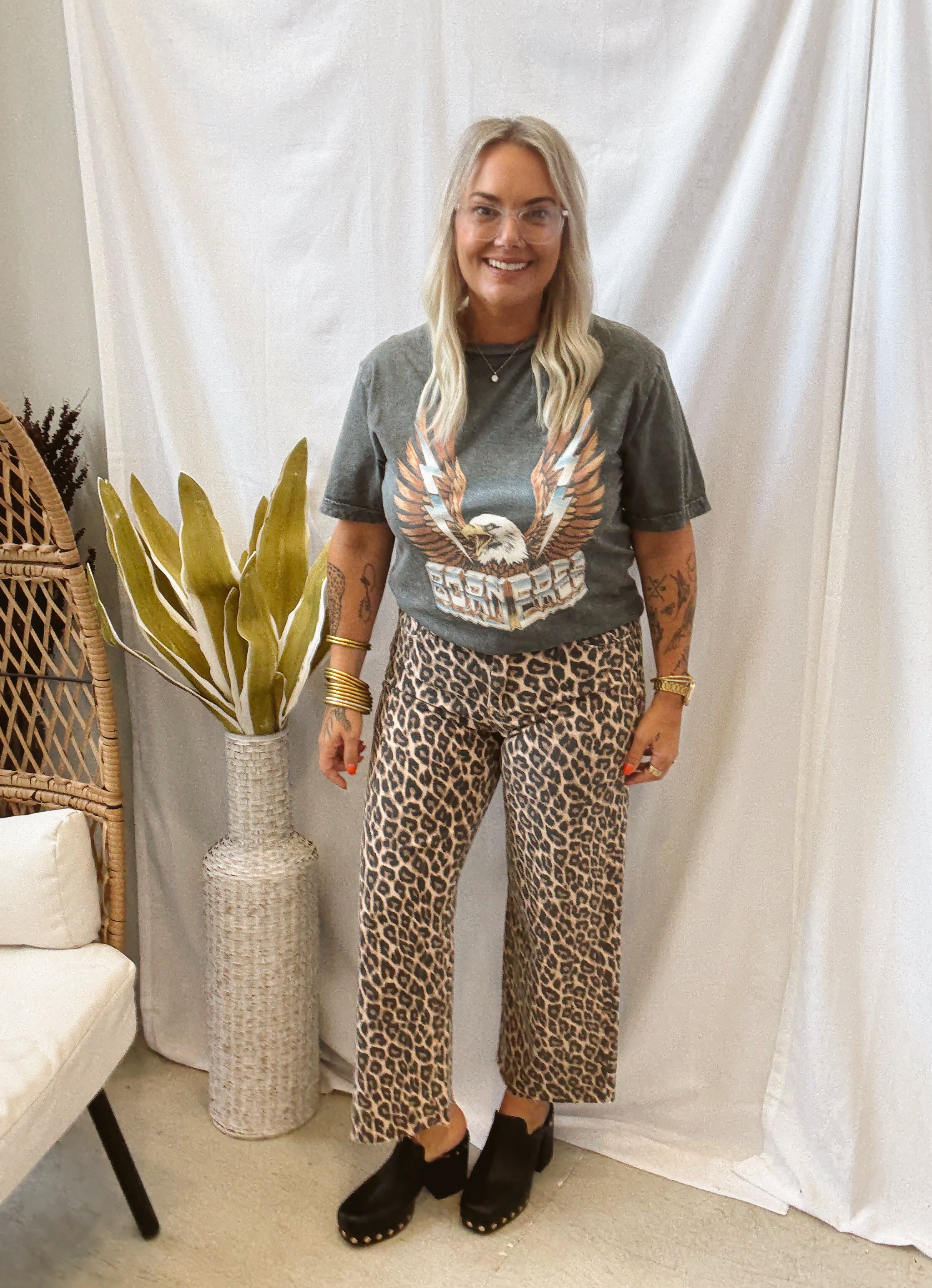 Born Free Graphic Tee-Graphic Tees-lotus-The Silo Boutique, Women's Fashion Boutique Located in Warren and Grand Forks North Dakota