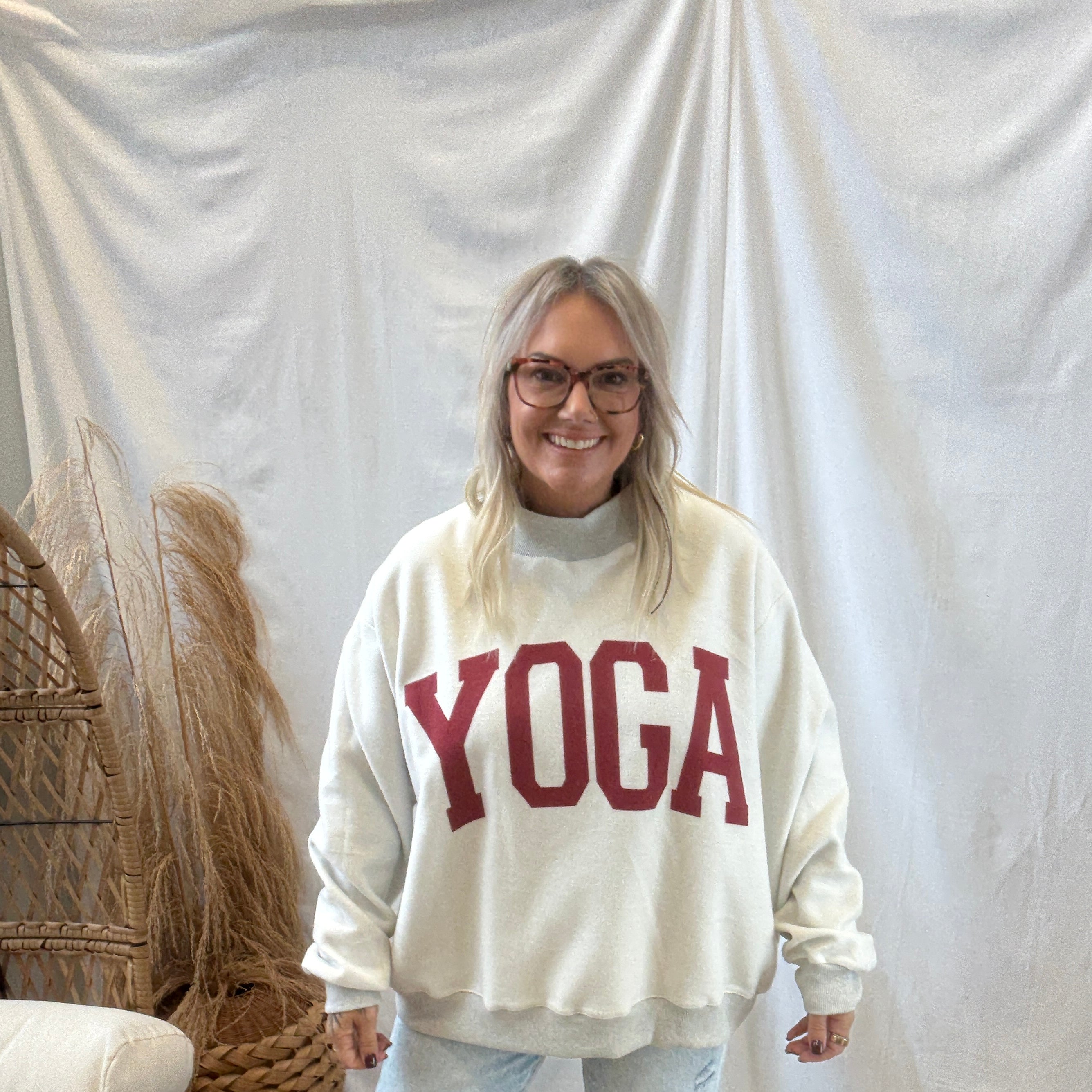 Pilates & Yoga Sweatshirt-Sweatshirts-bucketlist-The Silo Boutique, Women's Fashion Boutique Located in Warren and Grand Forks North Dakota