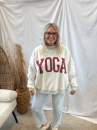 Pilates & Yoga Sweatshirt-Sweatshirts-bucketlist-The Silo Boutique, Women's Fashion Boutique Located in Warren and Grand Forks North Dakota