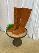 Cabernet Tall Zipper Boot-Camel-Boots-Forever Link-The Silo Boutique, Women's Fashion Boutique Located in Warren and Grand Forks North Dakota