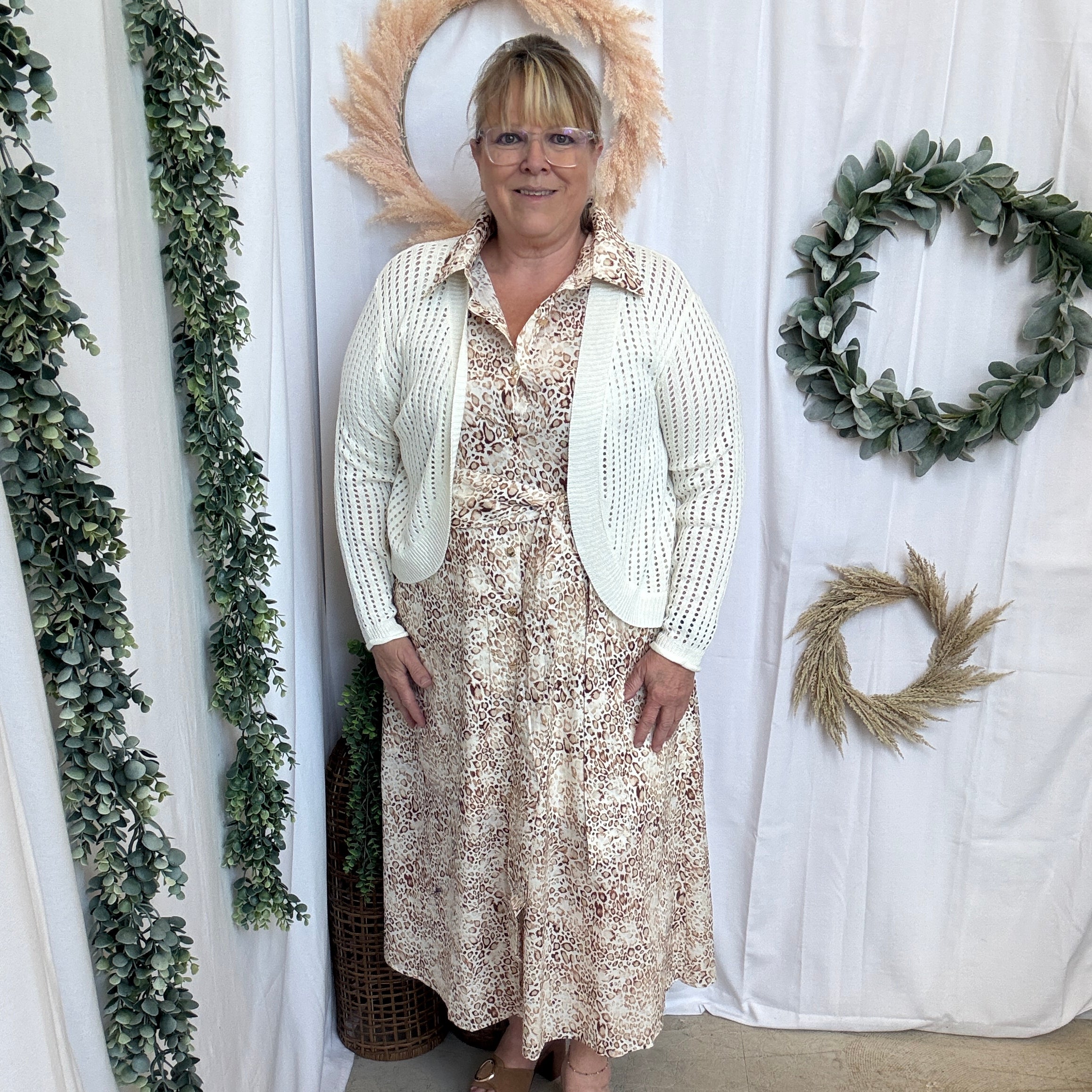 CC Open Knit Cocoon Cardigan-White-Sweaters-cozy co-The Silo Boutique, Women's Fashion Boutique Located in Warren and Grand Forks North Dakota