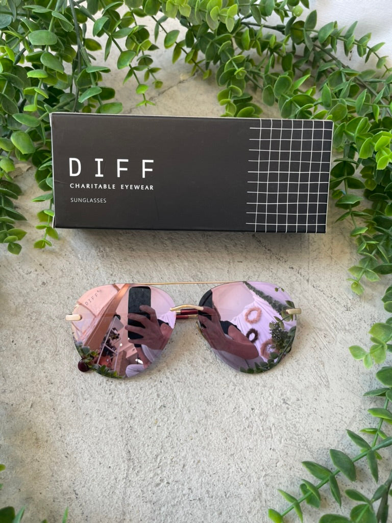 Diff Sunglasses - Lenox Gold Cherry-Sunglasses-Diff-The Silo Boutique, Women's Fashion Boutique Located in Warren and Grand Forks North Dakota
