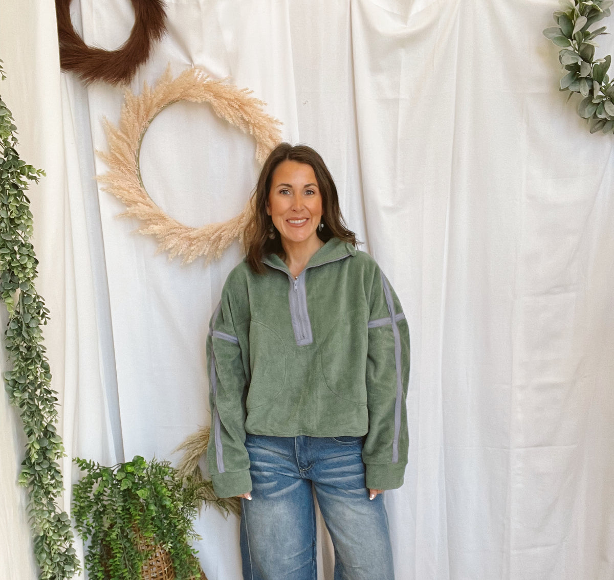 Krissy Fleece Pullover-Pistachio-Sweatshirts-hyfve-The Silo Boutique, Women's Fashion Boutique Located in Warren and Grand Forks North Dakota