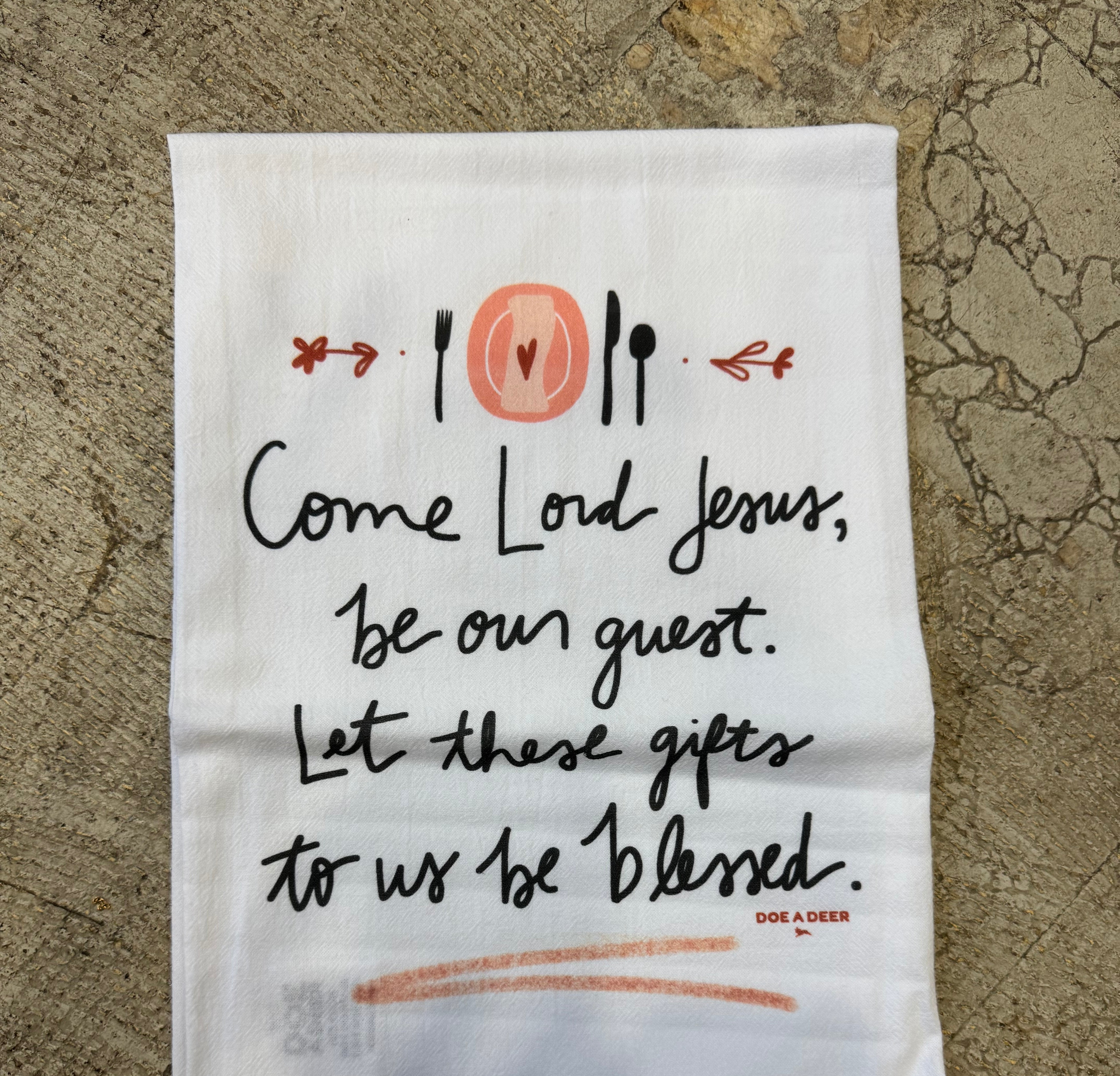 Doe Deer Come Lord Jesus Tea Towel-Tea Towels-doe Deer-The Silo Boutique, Women's Fashion Boutique Located in Warren and Grand Forks North Dakota