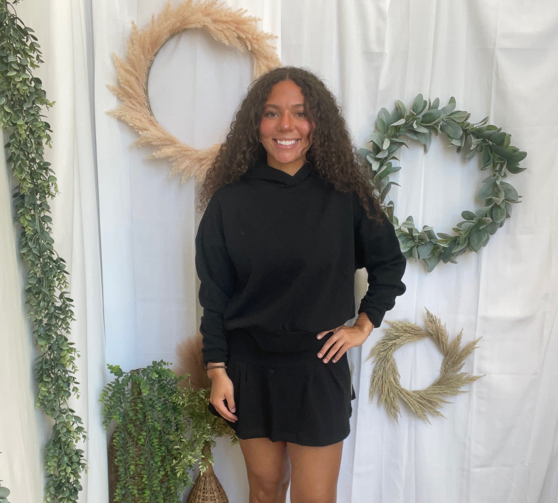 Mono B Icon Hoodie Set-Black-Outfit Sets-mono b-The Silo Boutique, Women's Fashion Boutique Located in Warren and Grand Forks North Dakota