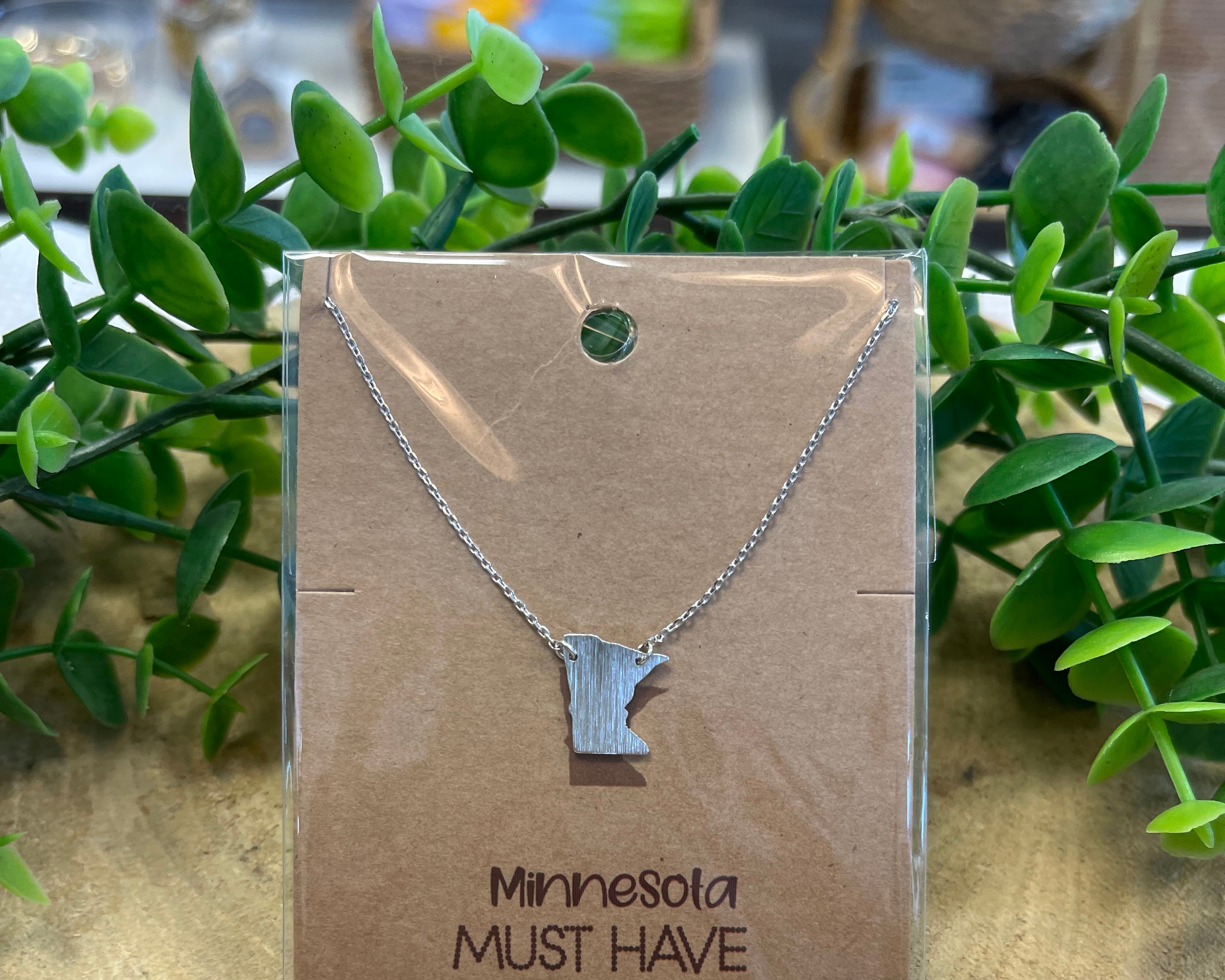 Silver Minnesota Necklace-Necklaces-Fame-The Silo Boutique, Women's Fashion Boutique Located in Warren and Grand Forks North Dakota