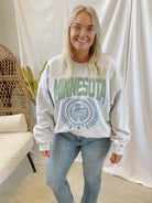 Minnesota Wreath Graphic Sweatshirt-Sweatshirts-blume-The Silo Boutique, Women's Fashion Boutique Located in Warren and Grand Forks North Dakota