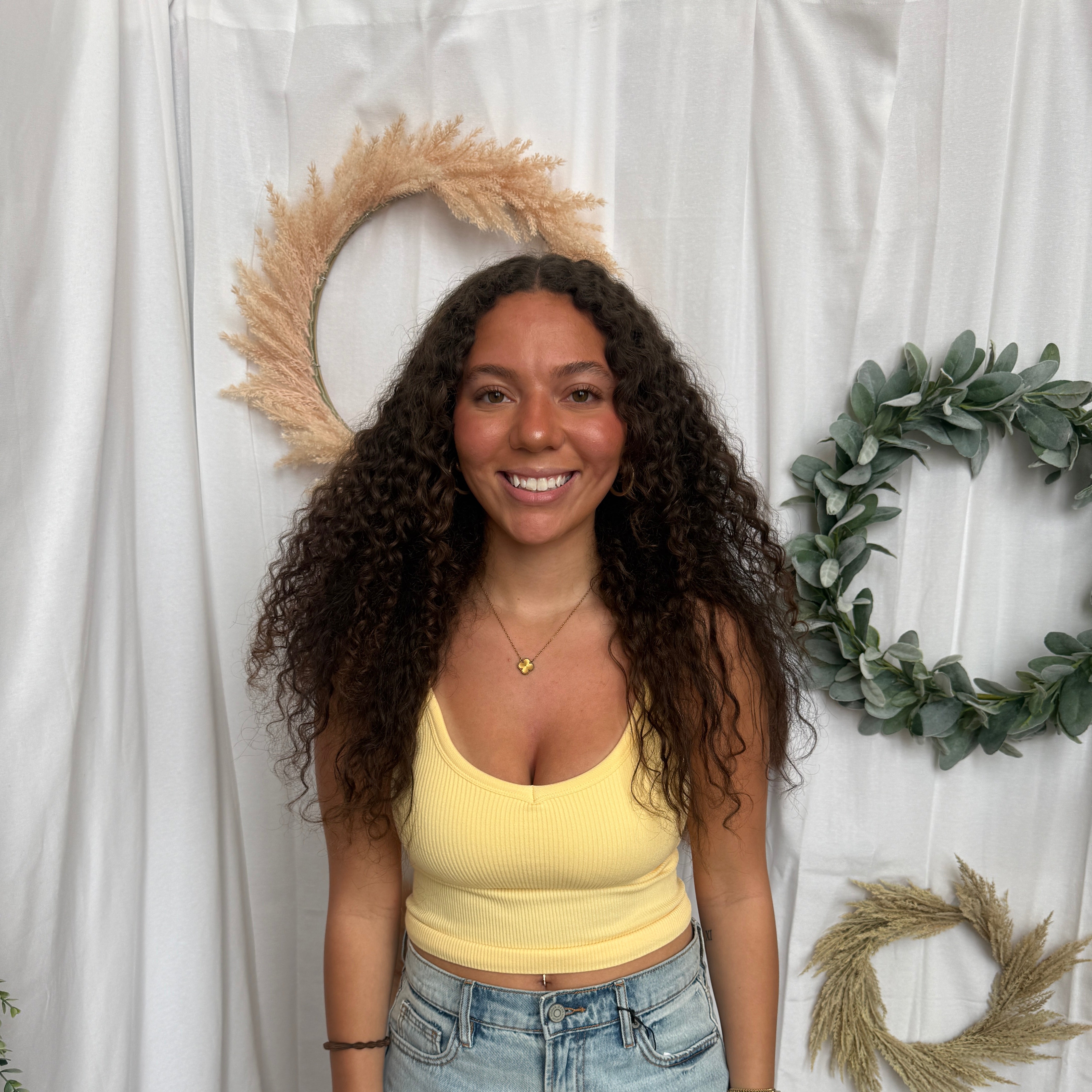 Ribbed V Neck Cami Bra-Yellow-Bralettes-by together-The Silo Boutique, Women's Fashion Boutique Located in Warren and Grand Forks North Dakota