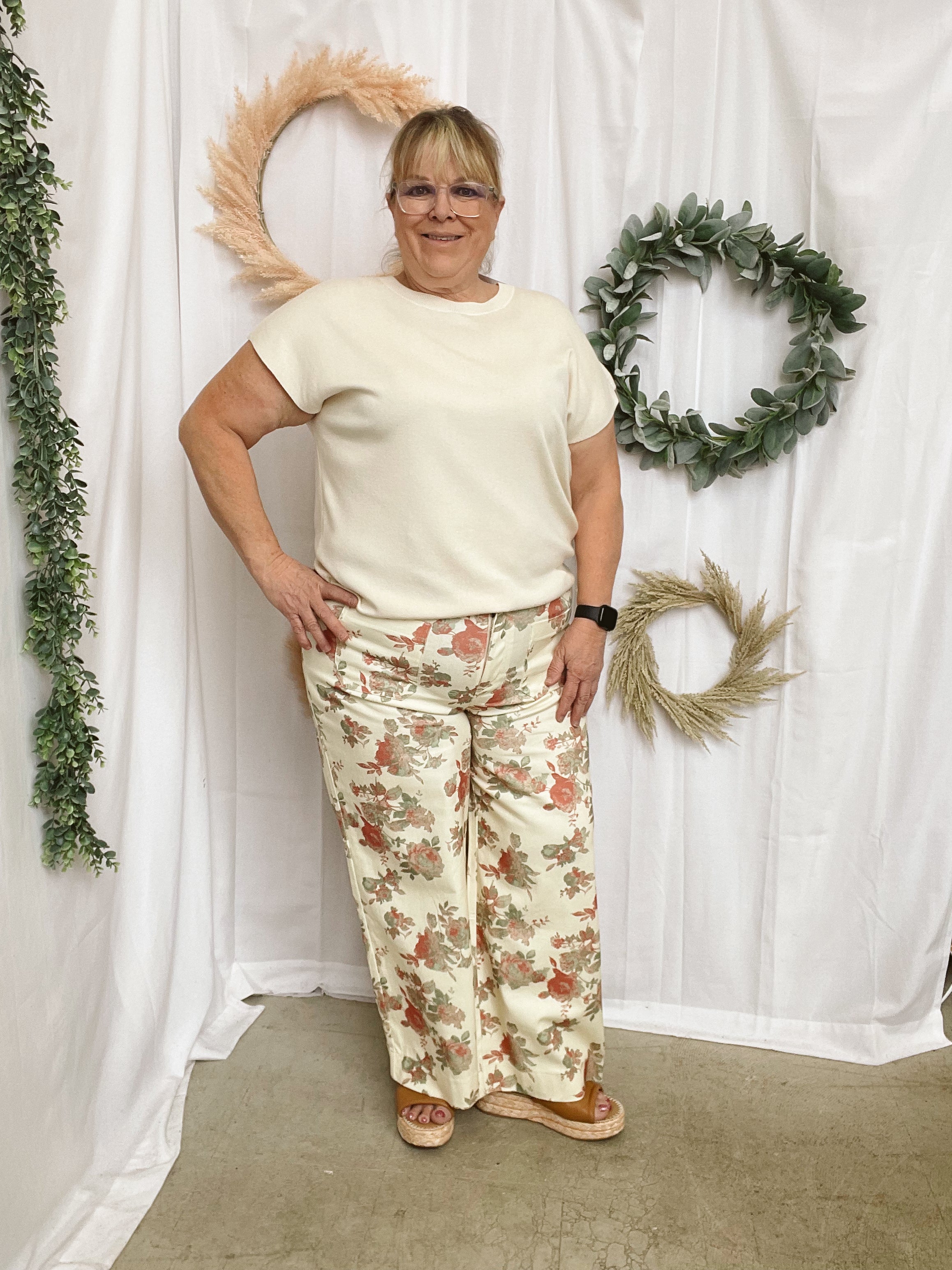 Everly Short Sleeve Lightweight Sweater-Ivory-Short Sleeve Tops-entro-The Silo Boutique, Women's Fashion Boutique Located in Warren and Grand Forks North Dakota