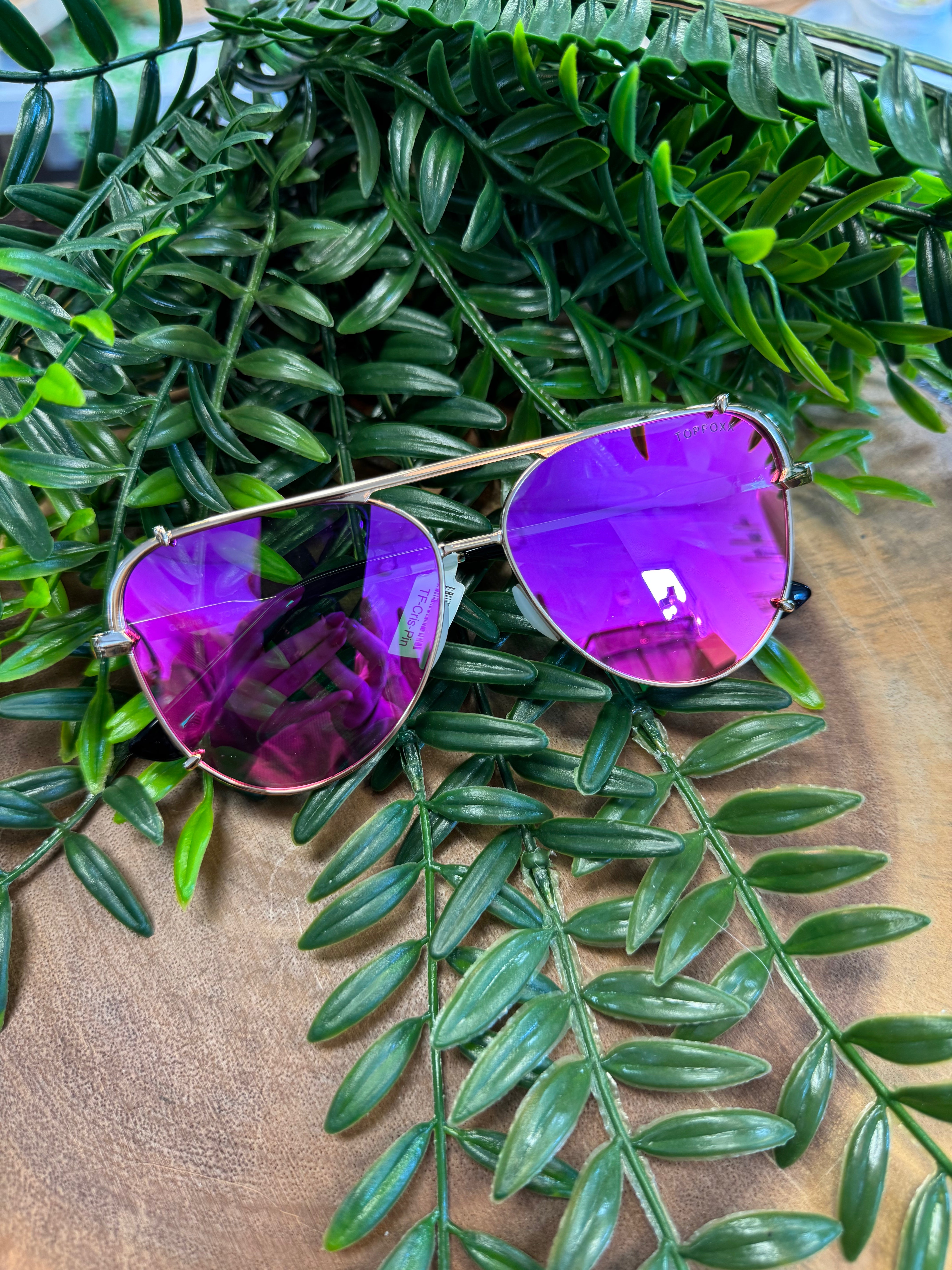 TopFoxx Cristina Pink Sunglasses-Sunglasses-topfoxx-The Silo Boutique, Women's Fashion Boutique Located in Warren and Grand Forks North Dakota