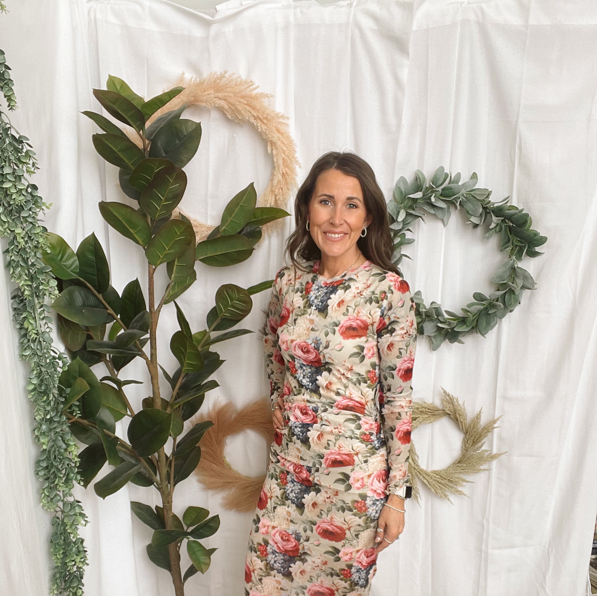 Floral Print Mesh Dress-Dresses-davi-The Silo Boutique, Women's Fashion Boutique Located in Warren and Grand Forks North Dakota