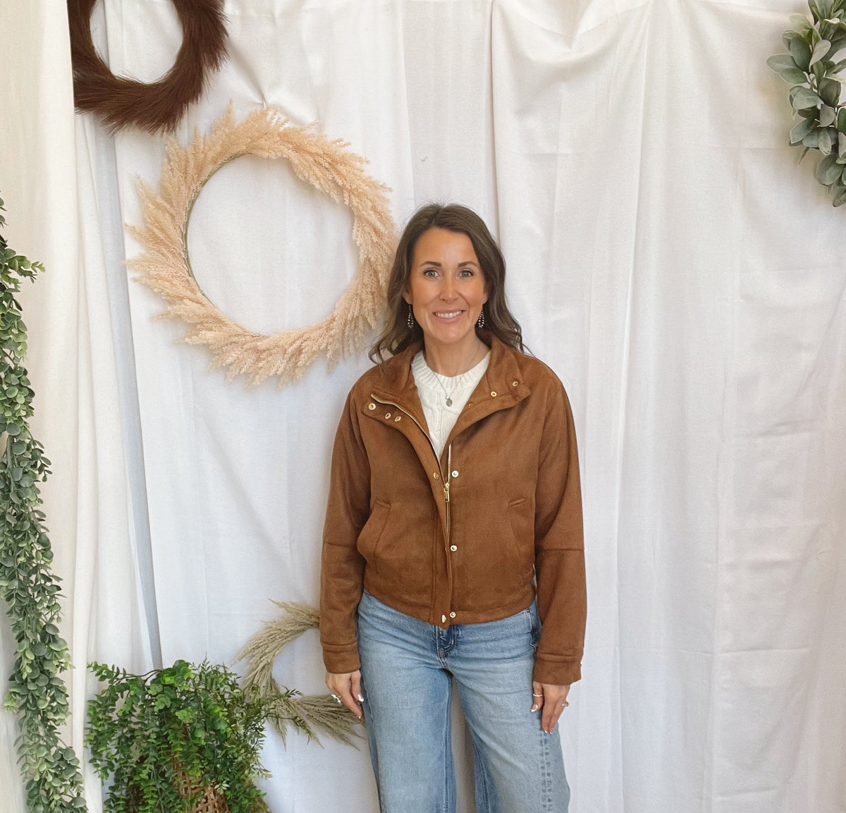 Quinn Suede Jacket-Camel-Coats & Jackets-hyfve-The Silo Boutique, Women's Fashion Boutique Located in Warren and Grand Forks North Dakota