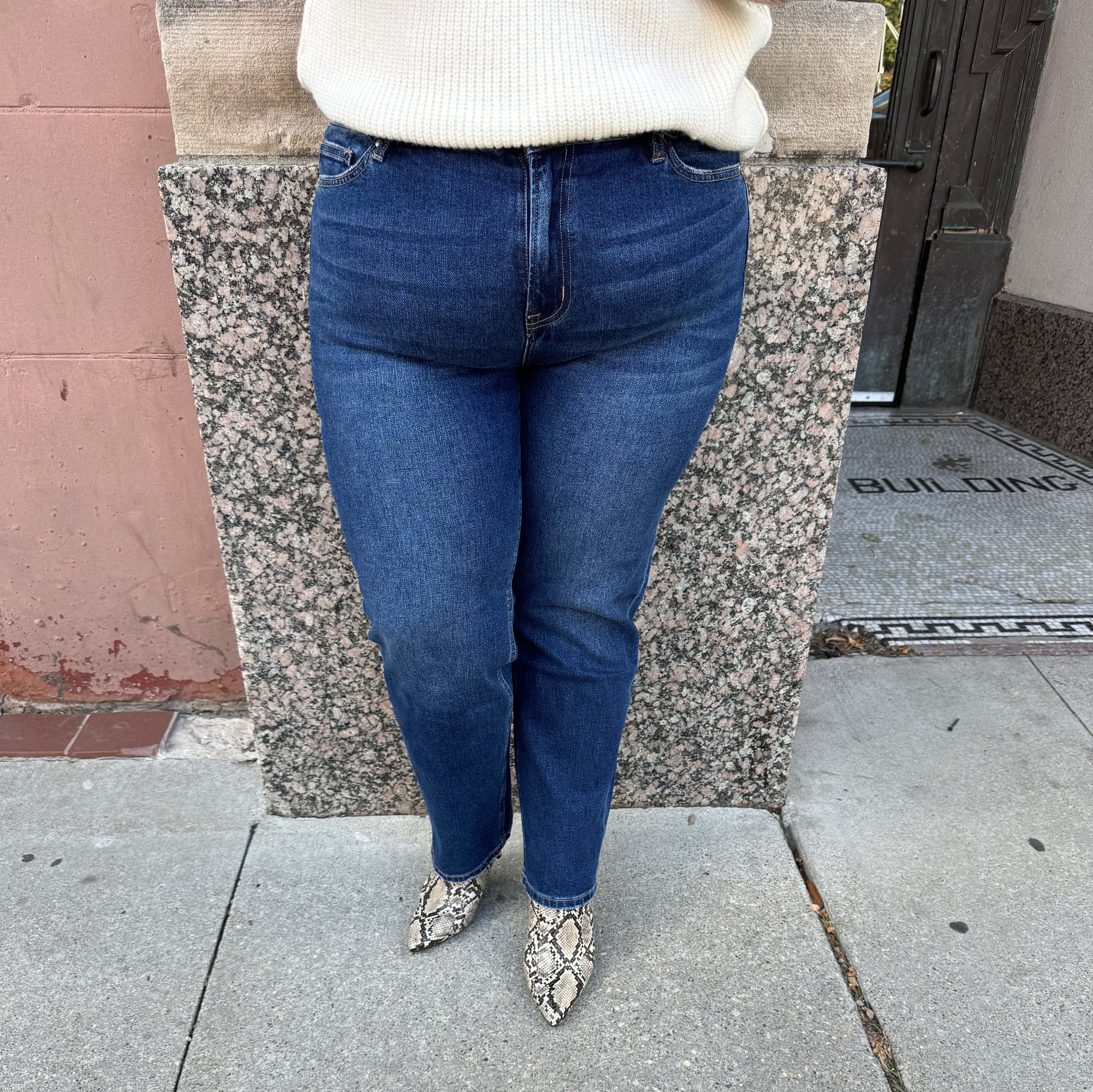 Mica Monfil High Waist Wedge Jeans-Final Sale-Jeans-mica-The Silo Boutique, Women's Fashion Boutique Located in Warren and Grand Forks North Dakota