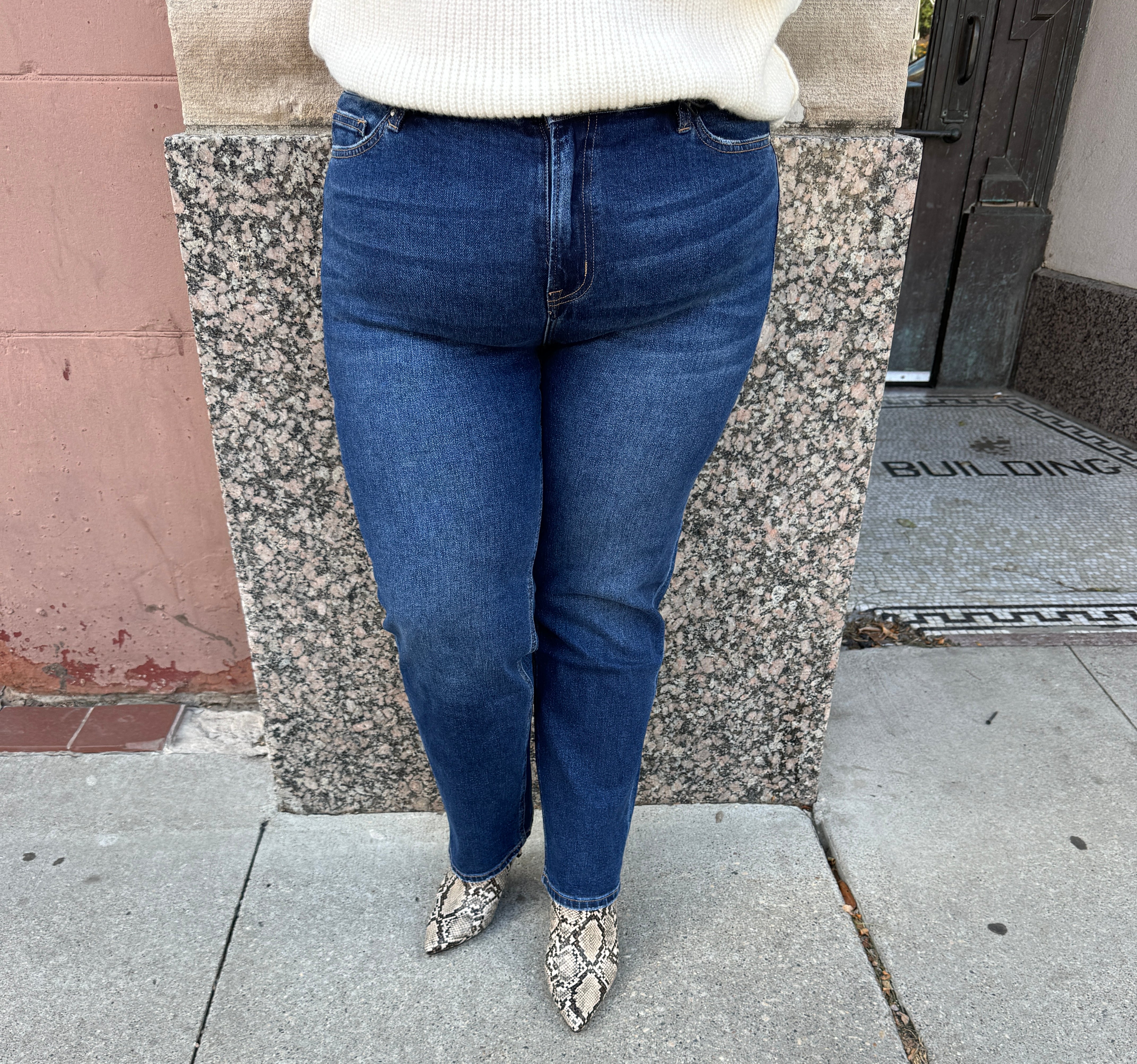 Mica Monfil High Waist Wedge Jeans-Final Sale-Jeans-mica-The Silo Boutique, Women's Fashion Boutique Located in Warren and Grand Forks North Dakota