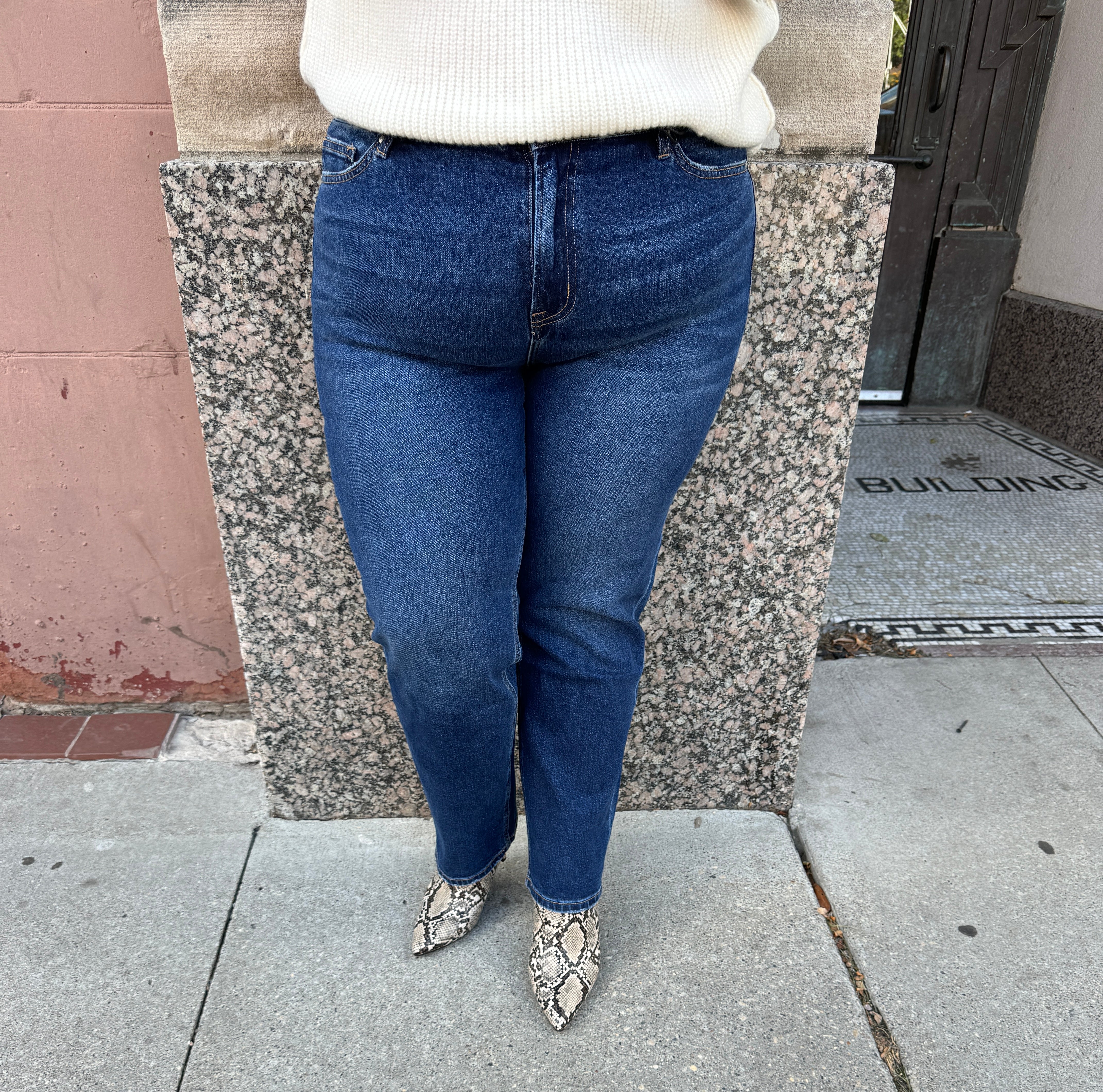 Mica Monfil High Waist Wedge Jeans-Jeans-mica-The Silo Boutique, Women's Fashion Boutique Located in Warren and Grand Forks North Dakota