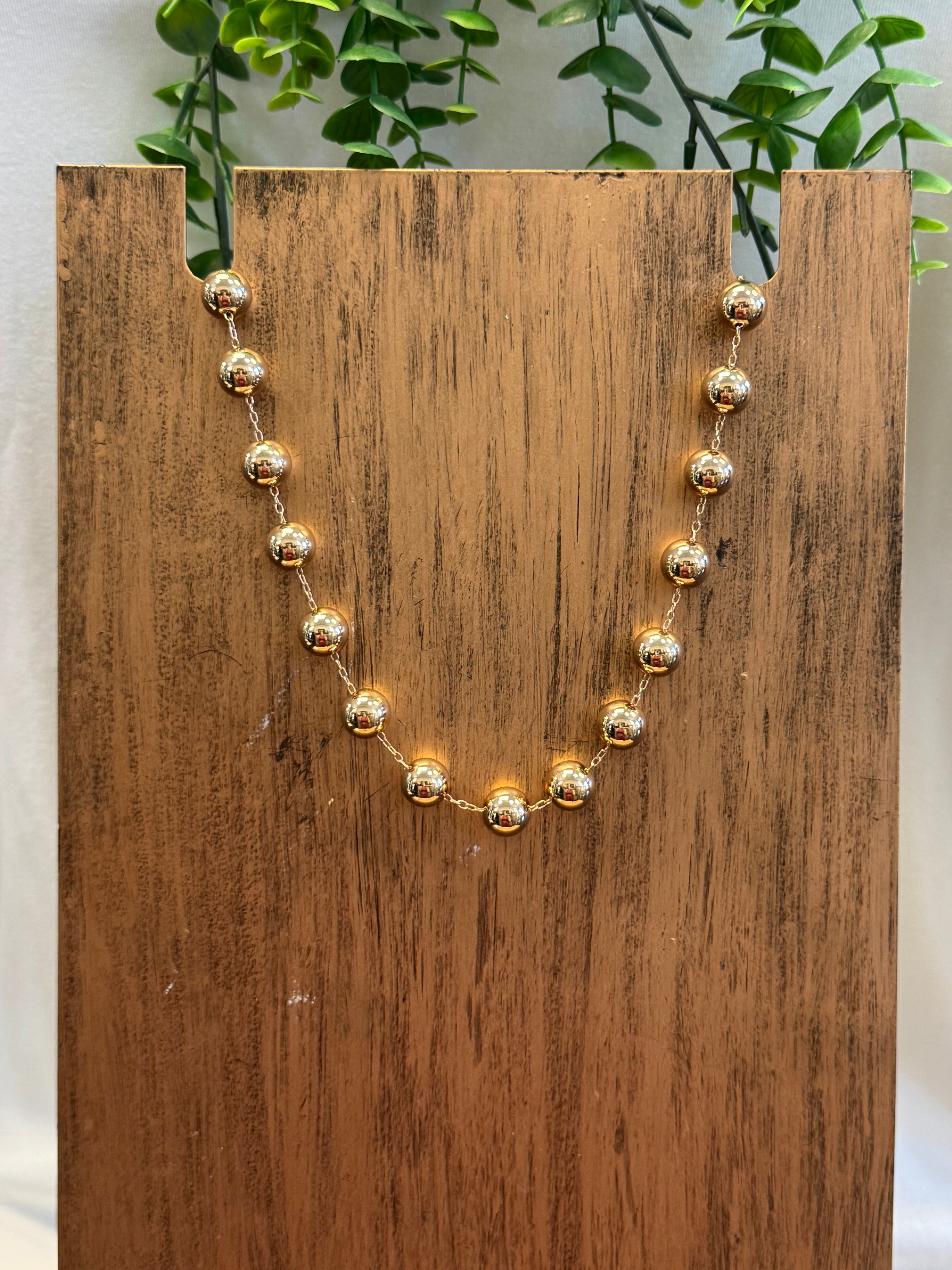 Gold Bubble Magnetic Clasp Necklace-Necklaces-Dallas Market-The Silo Boutique, Women's Fashion Boutique Located in Warren and Grand Forks North Dakota