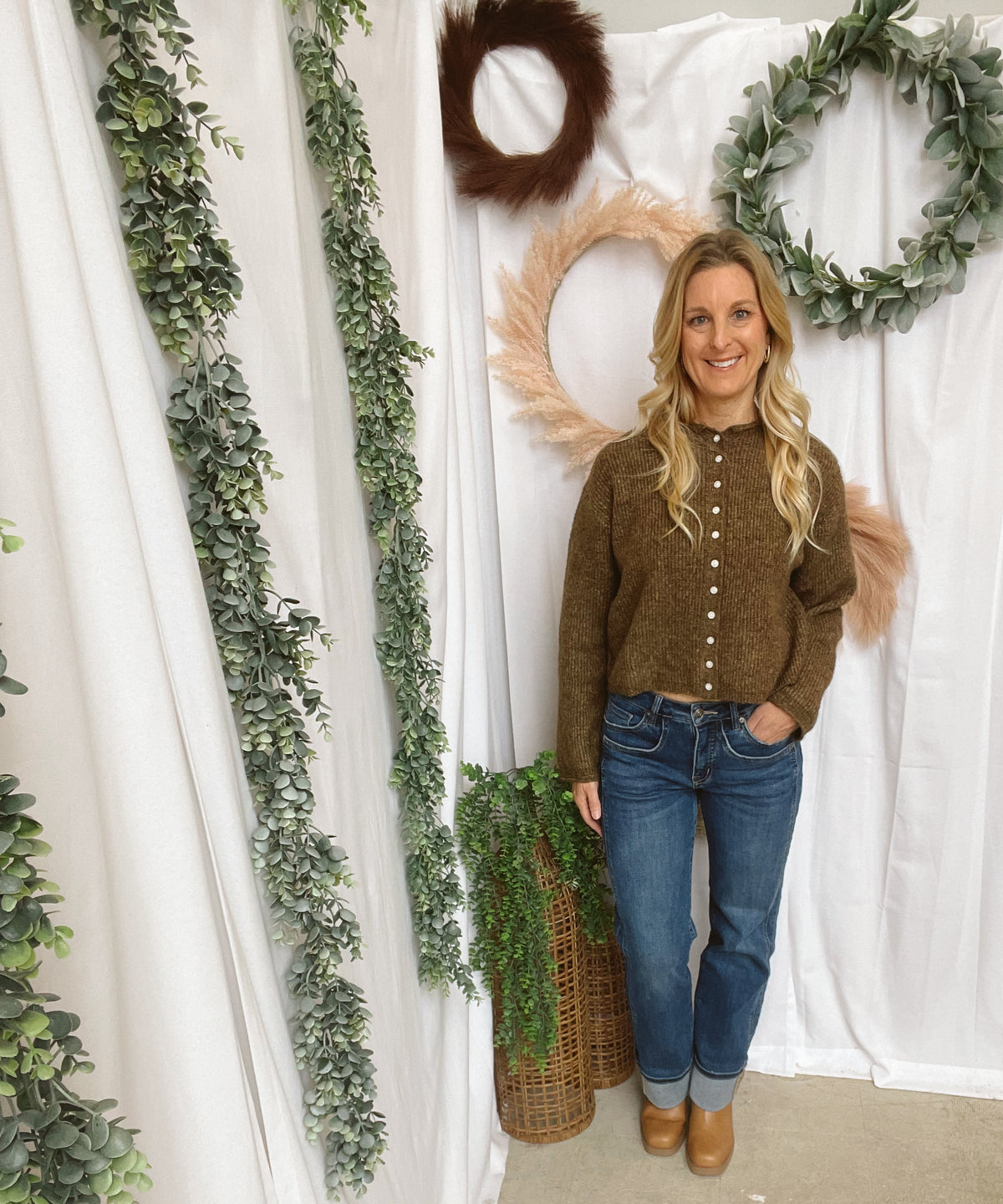 Muse Becca Cardigan-Brown-Sweaters-miou muse-The Silo Boutique, Women's Fashion Boutique Located in Warren and Grand Forks North Dakota