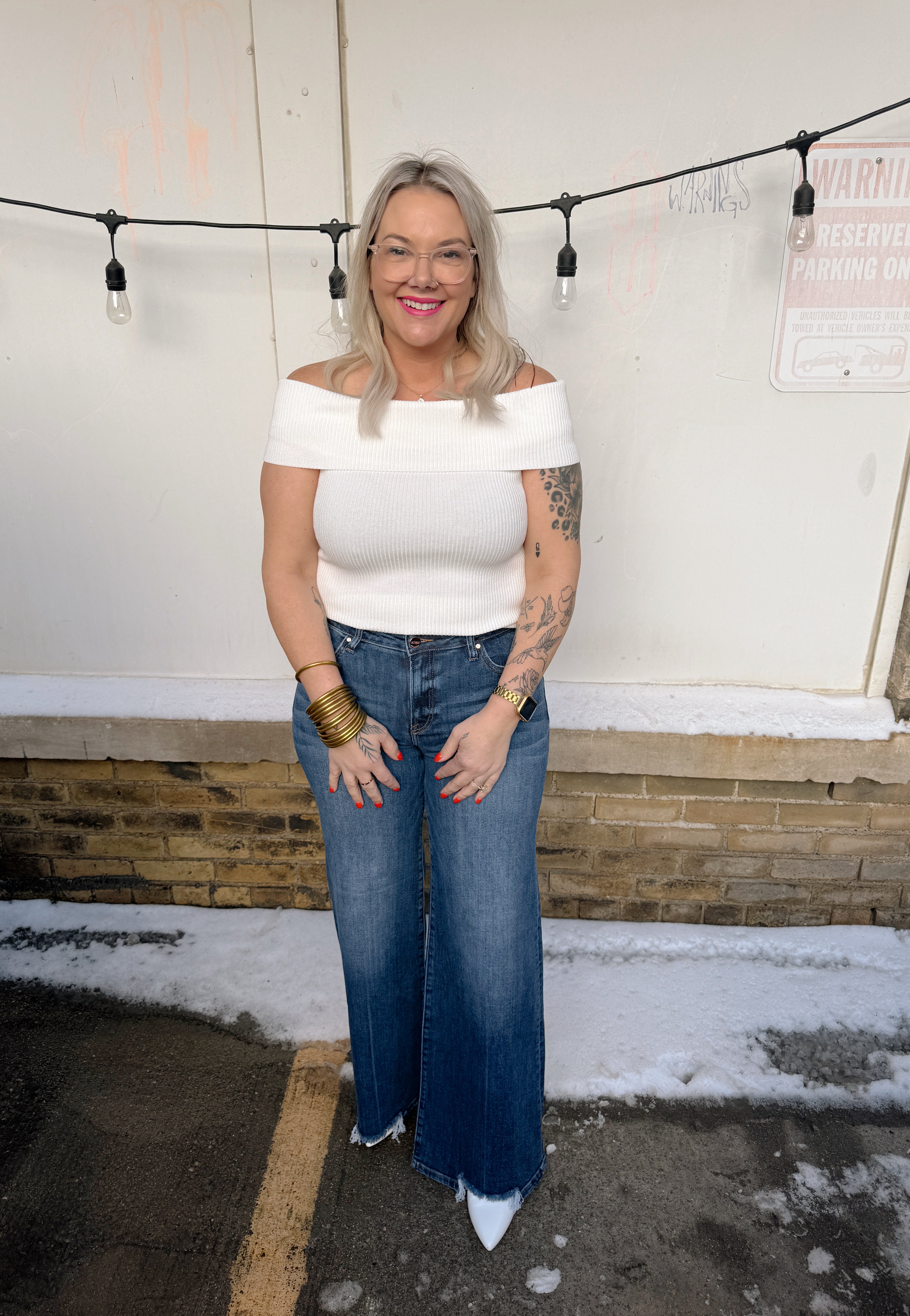 Off Shoulder Top-White-Short Sleeve Tops-eesome-The Silo Boutique, Women's Fashion Boutique Located in Warren and Grand Forks North Dakota