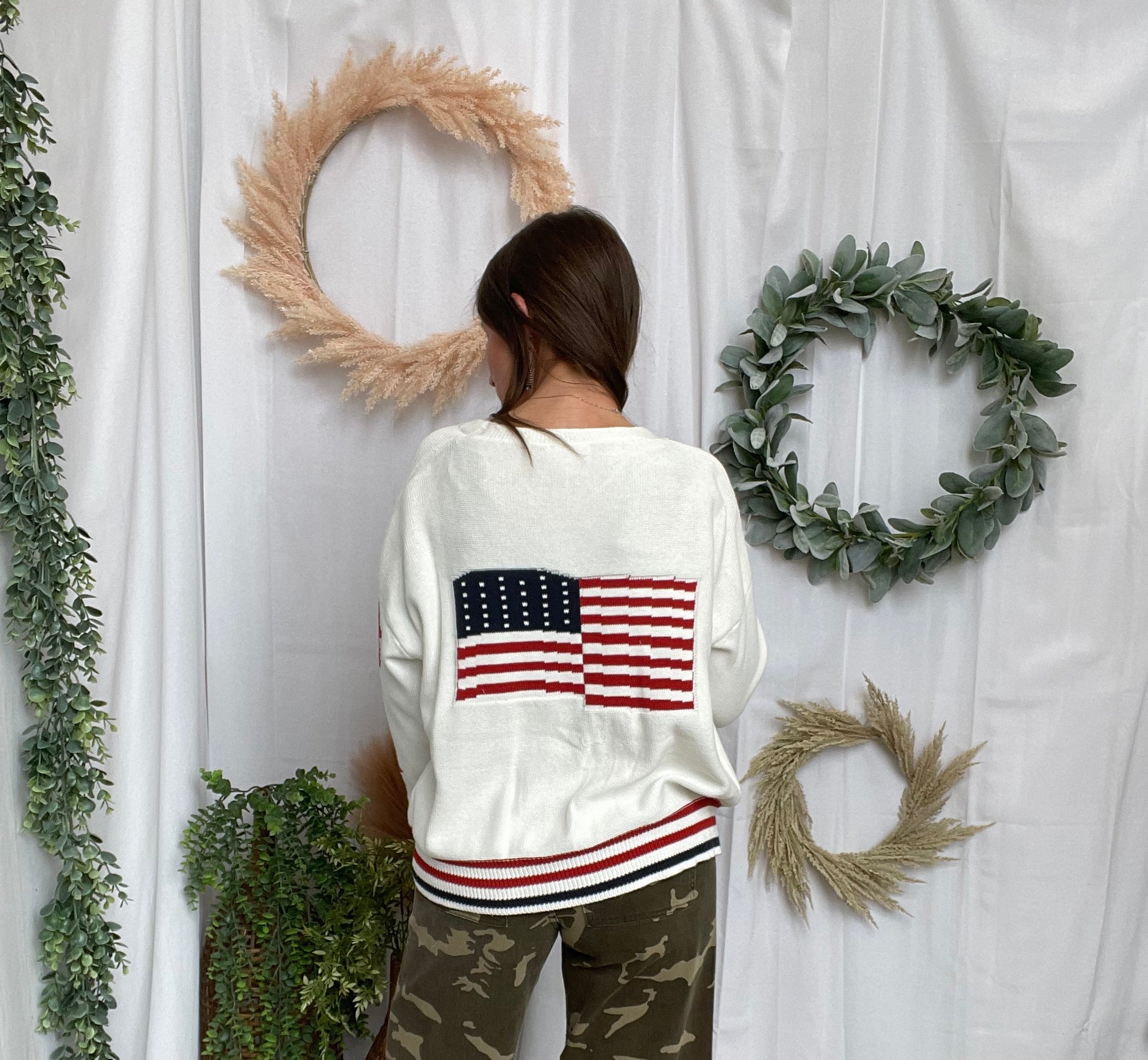 The Patriotic Cardigan-Cardigans-eesome-The Silo Boutique, Women's Fashion Boutique Located in Warren and Grand Forks North Dakota