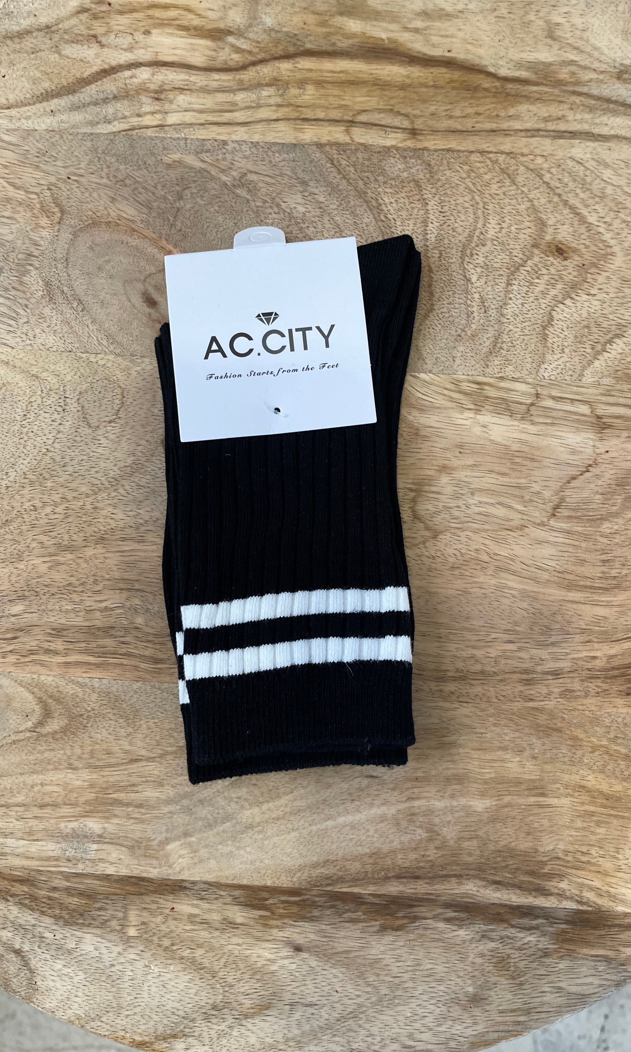 Classic Two Stripes Socks-socks-city-The Silo Boutique, Women's Fashion Boutique Located in Warren and Grand Forks North Dakota