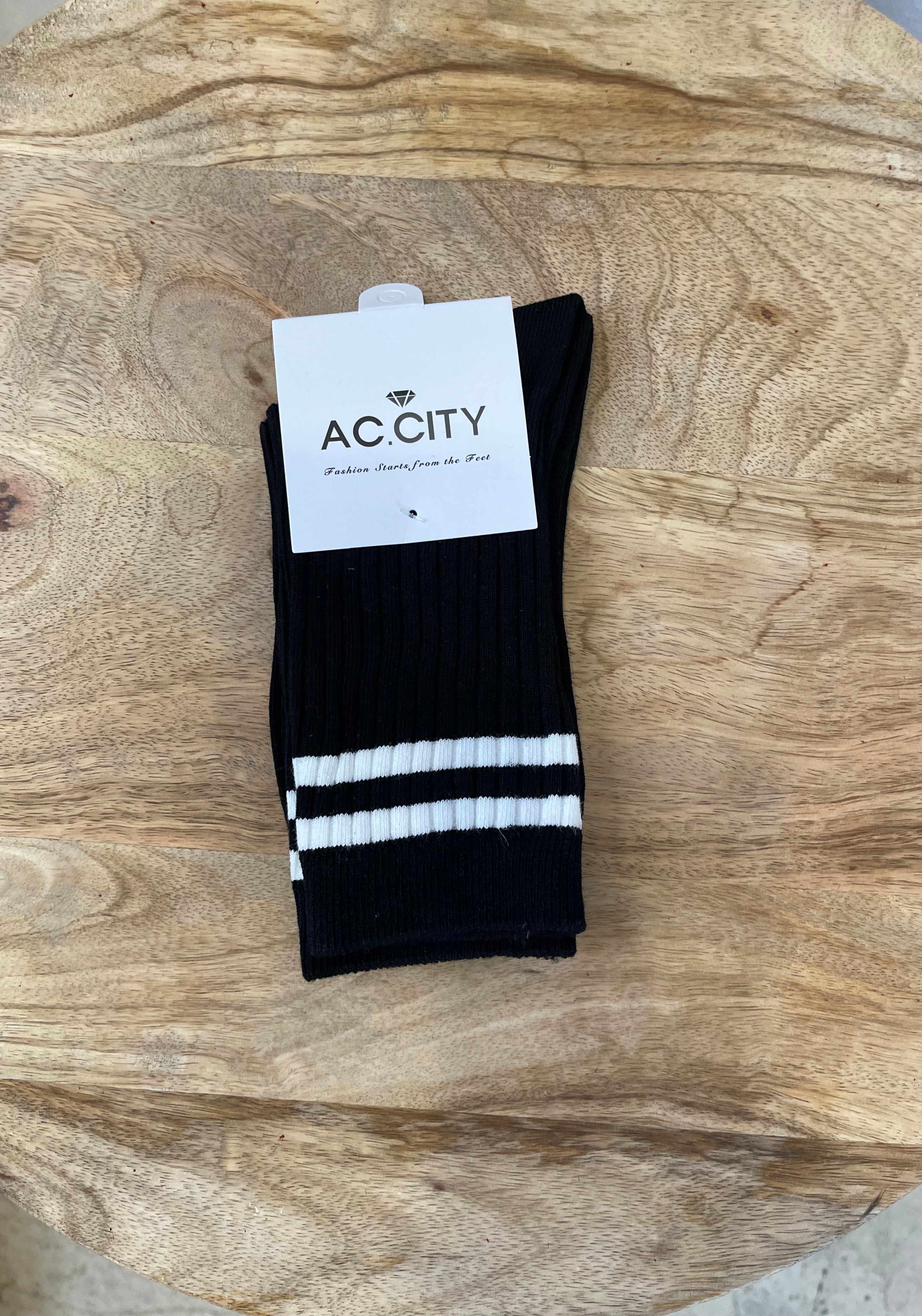 Classic Two Stripes Socks-socks-city-The Silo Boutique, Women's Fashion Boutique Located in Warren and Grand Forks North Dakota