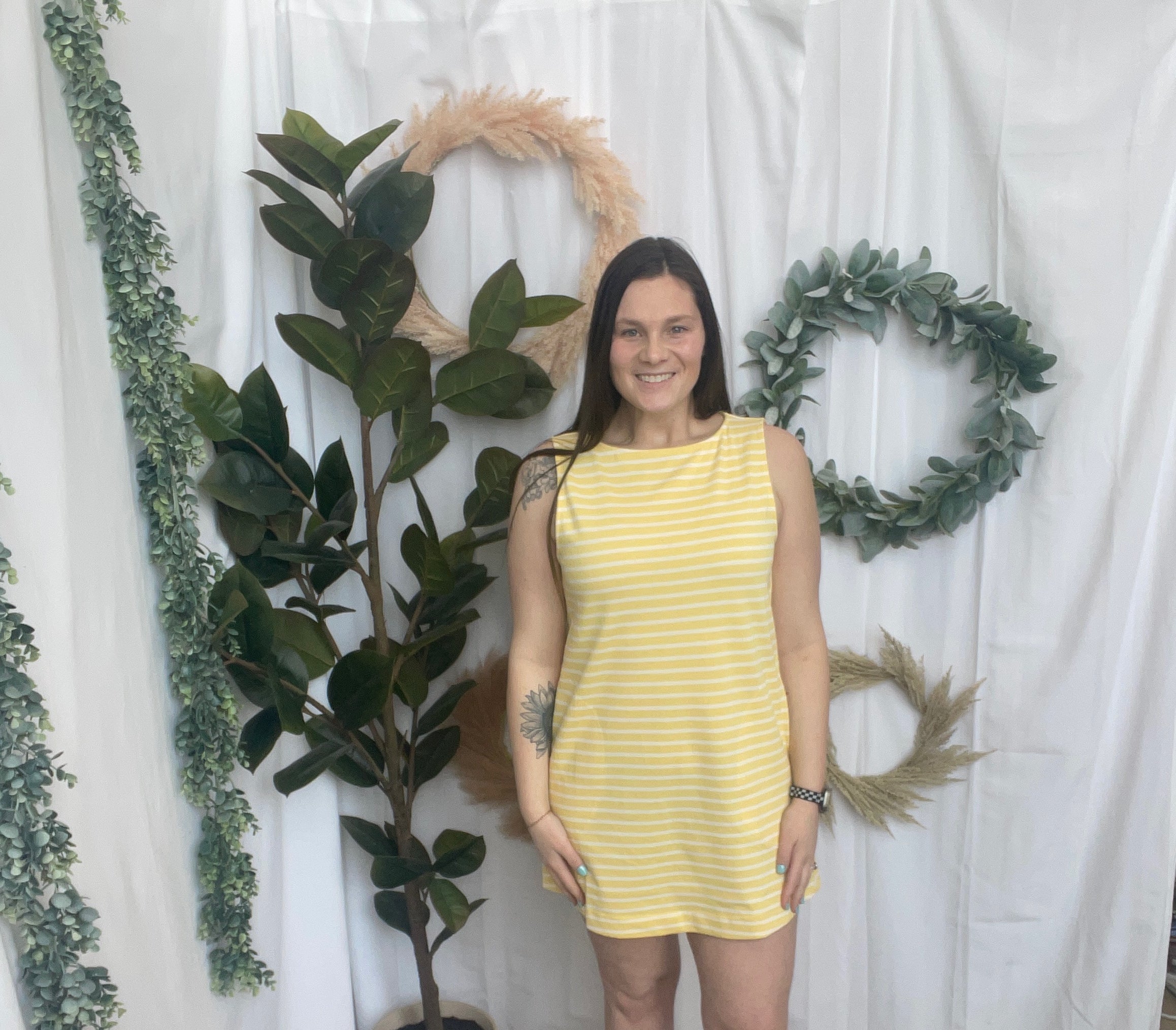 Archie Stripe Dress-Yellow-The Silo Boutique-The Silo Boutique, Women's Fashion Boutique Located in Warren and Grand Forks North Dakota