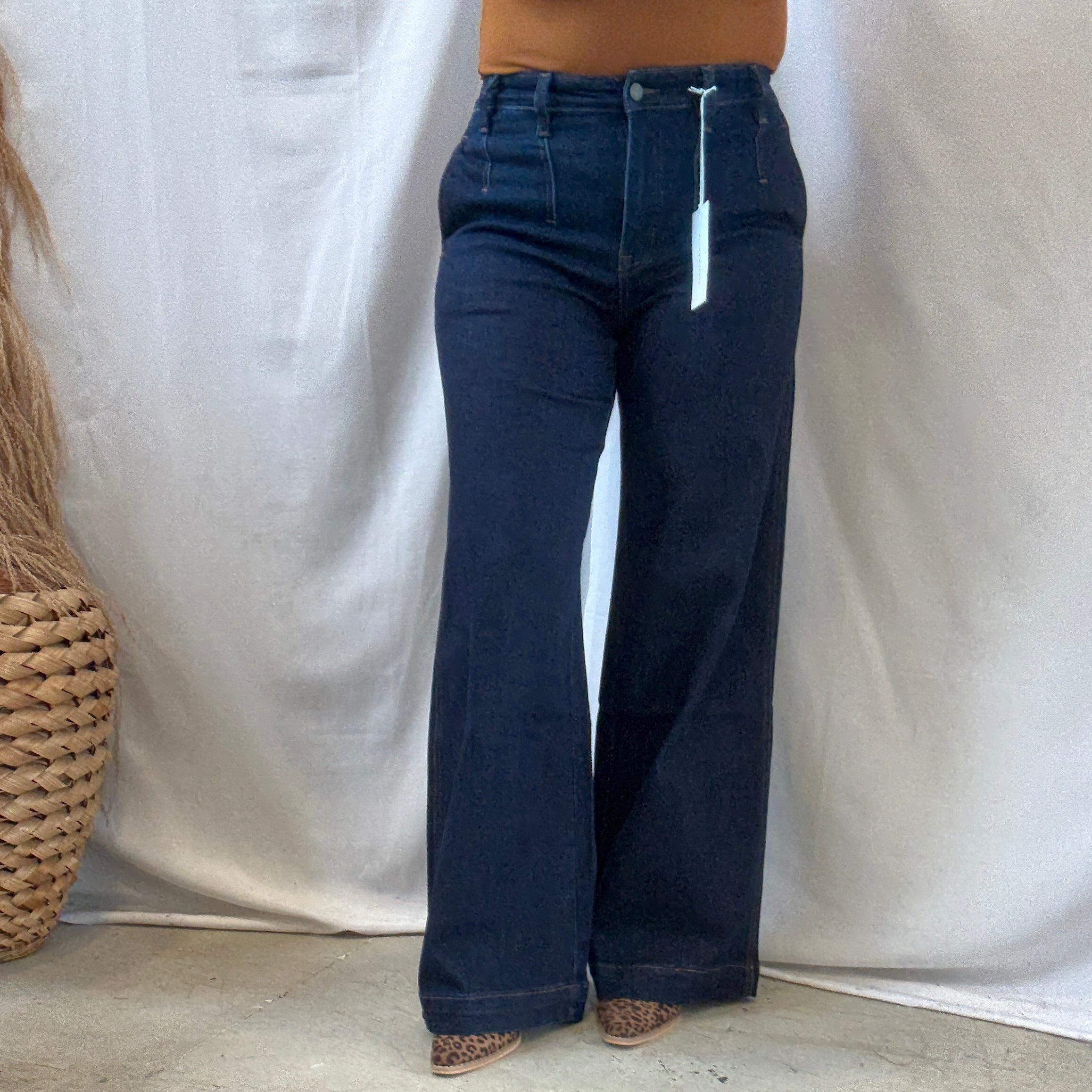 Flying Monkey Luminous Charm Wide Leg Jeans-Jeans-flying monkey-The Silo Boutique, Women's Fashion Boutique Located in Warren and Grand Forks North Dakota