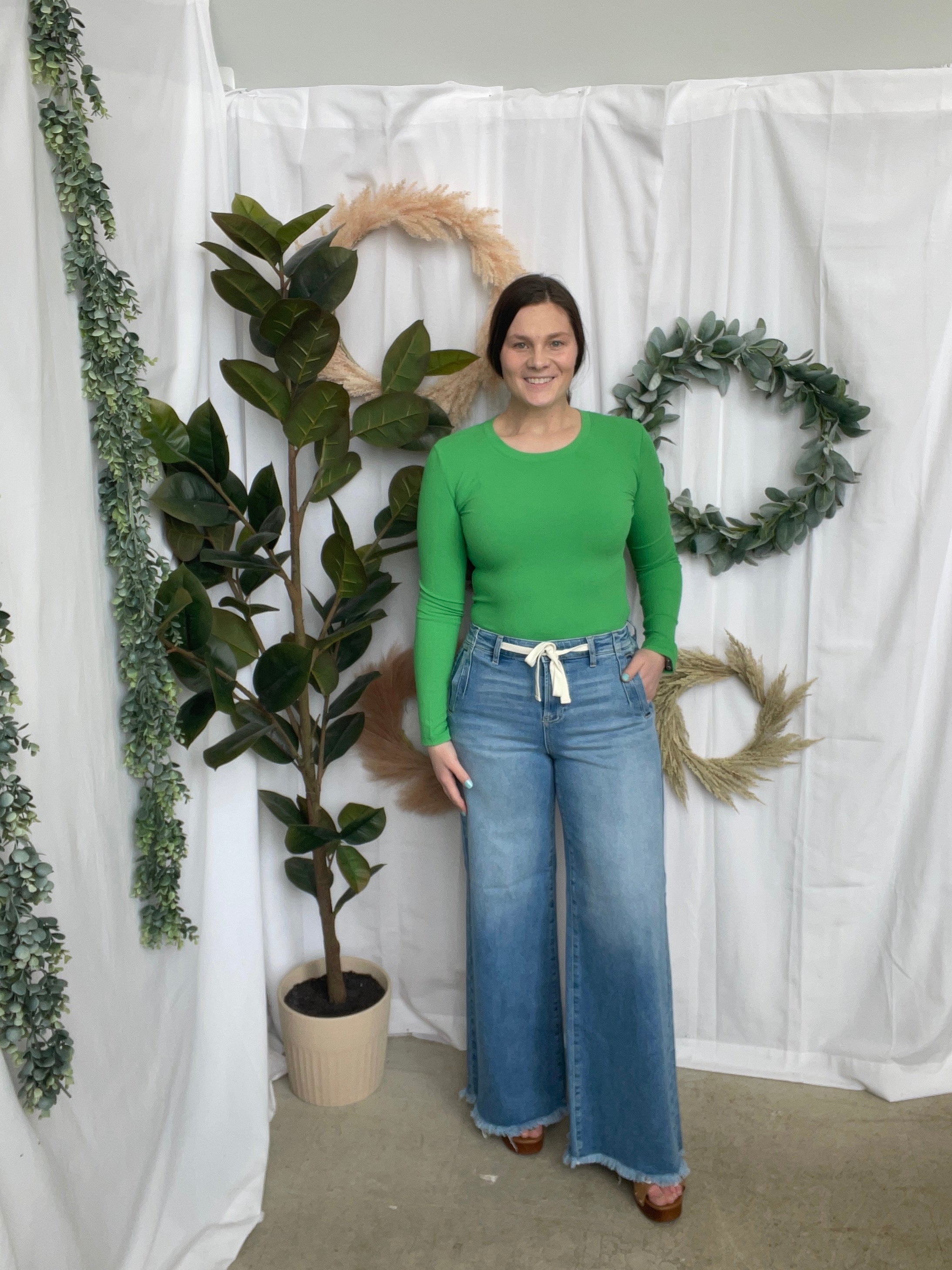 Risen Light Wide Leg Jeans-Final Sale-Jeans-risen-The Silo Boutique, Women's Fashion Boutique Located in Warren and Grand Forks North Dakota