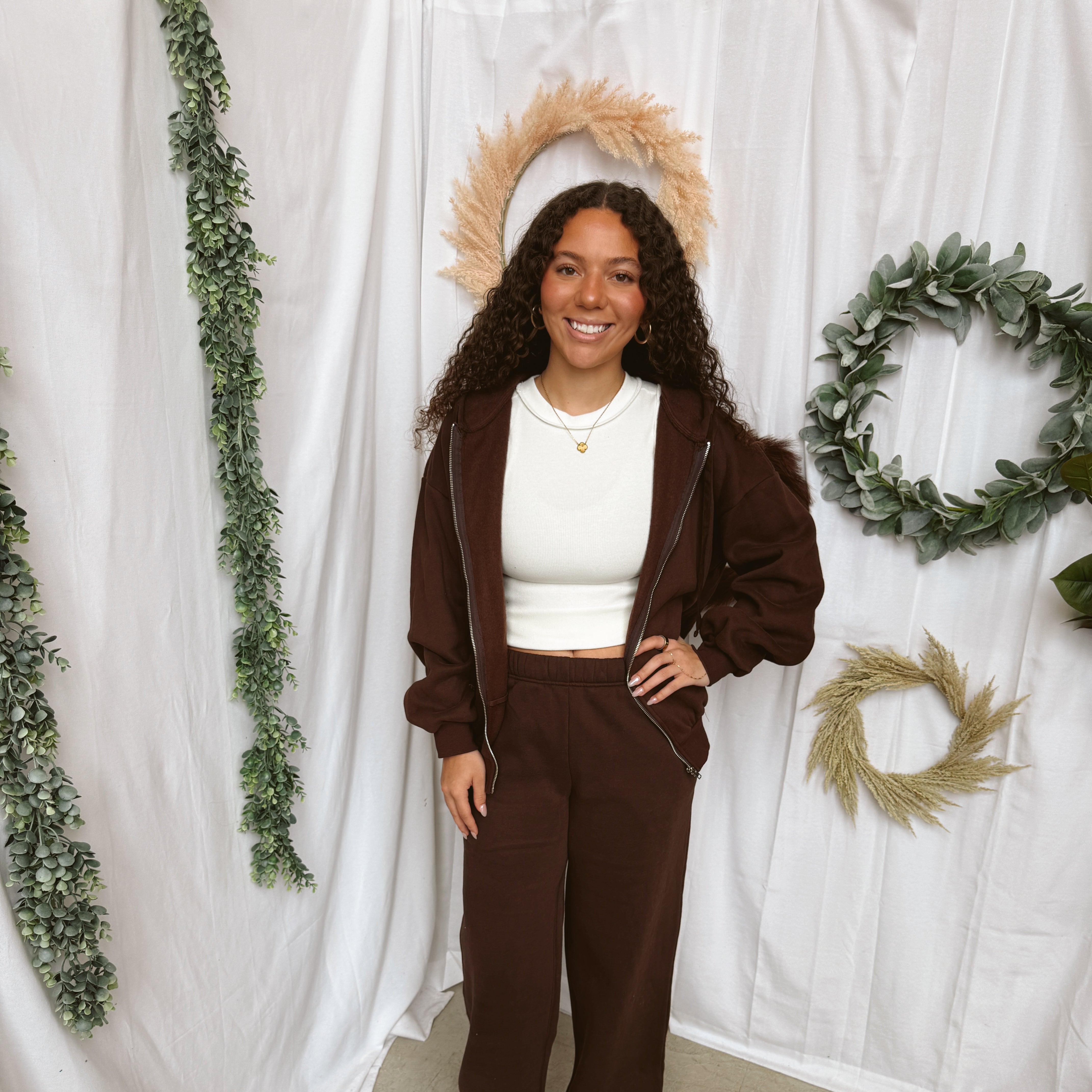 University Hooded Zip Sweatshirt-Sweatshirts-tictoc-The Silo Boutique, Women's Fashion Boutique Located in Warren and Grand Forks North Dakota