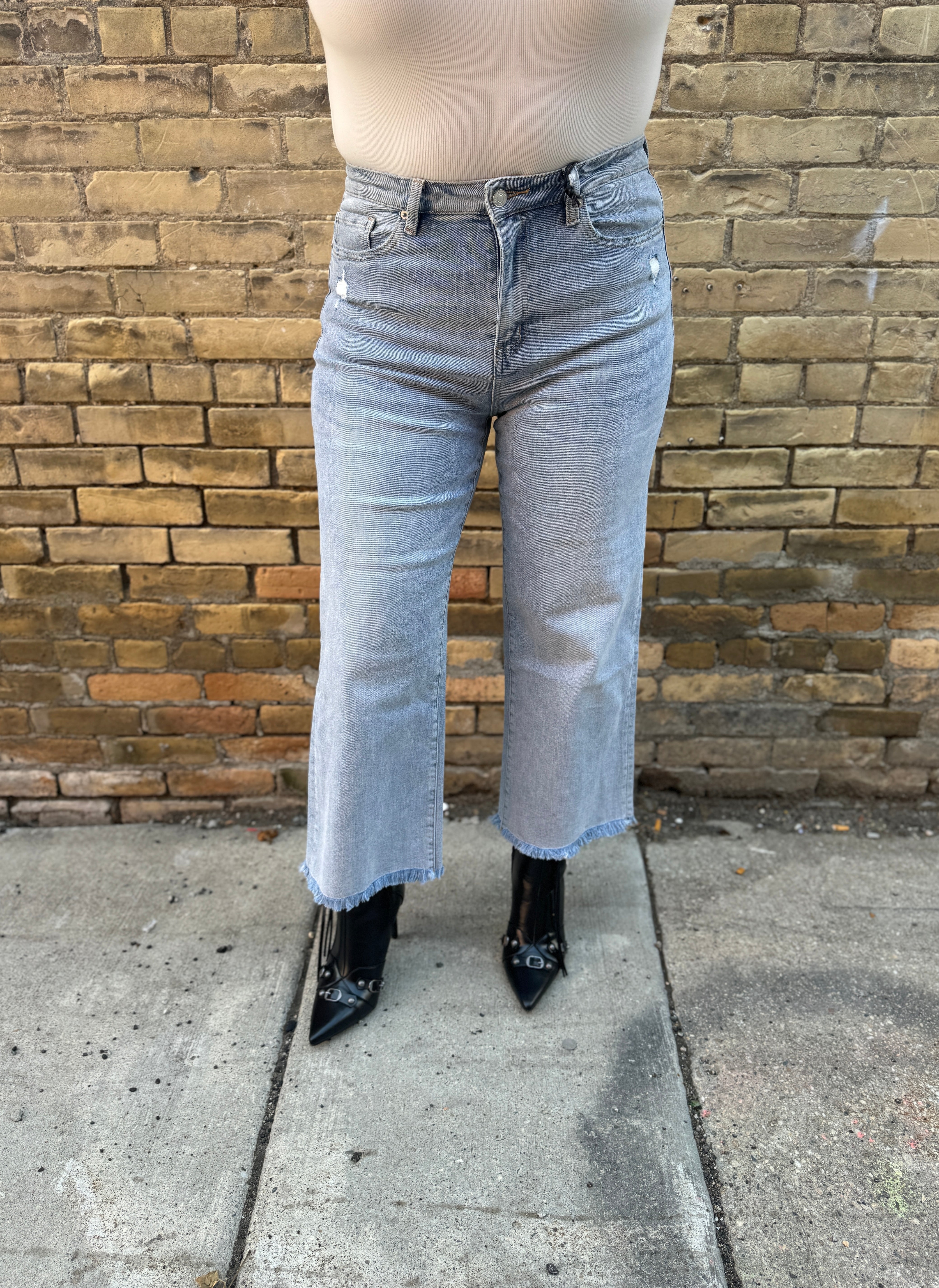 Mica Electric Blue High Rise Jeans-Final Sale-Jeans-mica-The Silo Boutique, Women's Fashion Boutique Located in Warren and Grand Forks North Dakota