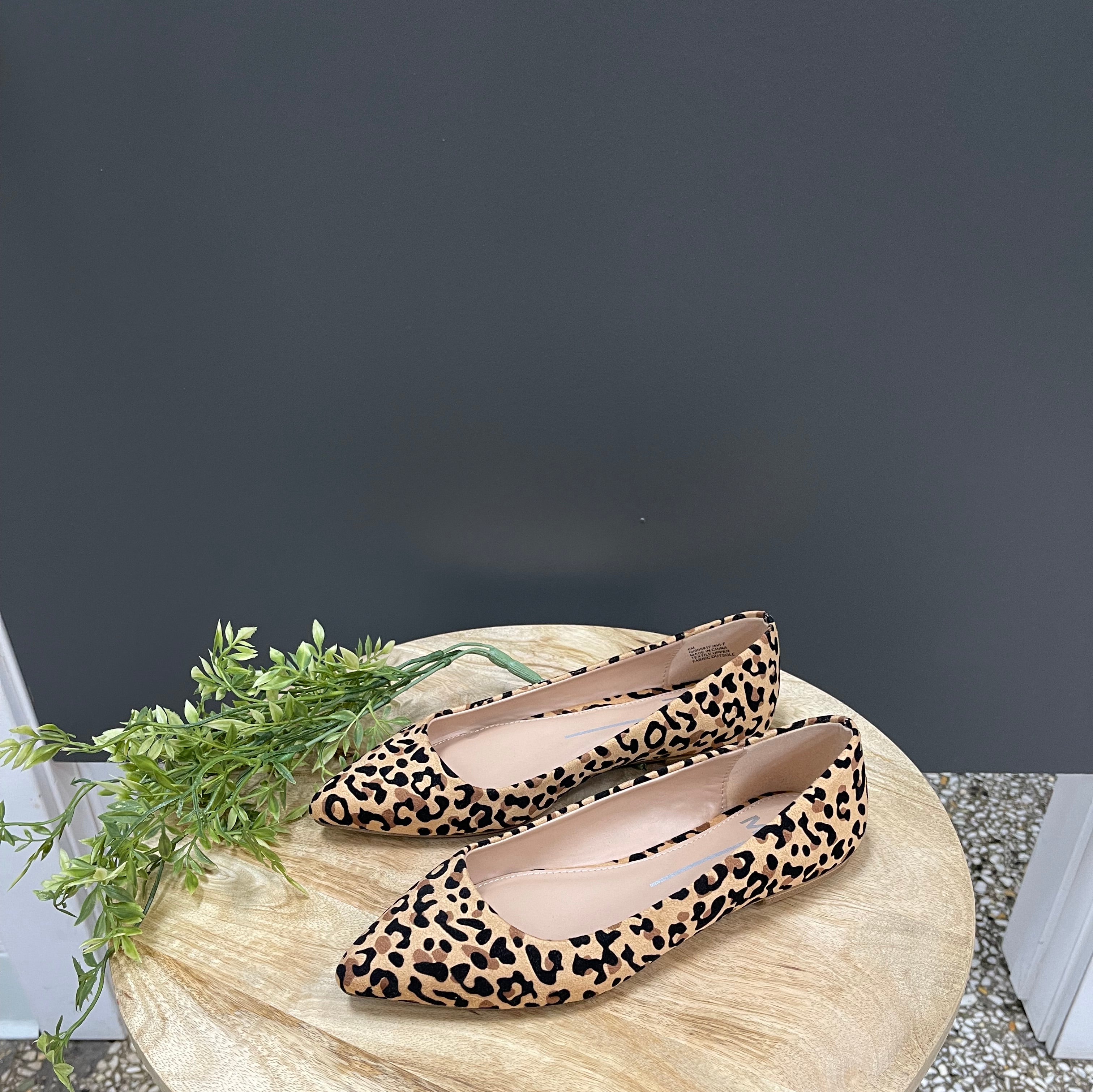 MIA Avi Leopard Flat Shoe-Clogs-MIA-The Silo Boutique, Women's Fashion Boutique Located in Warren and Grand Forks North Dakota