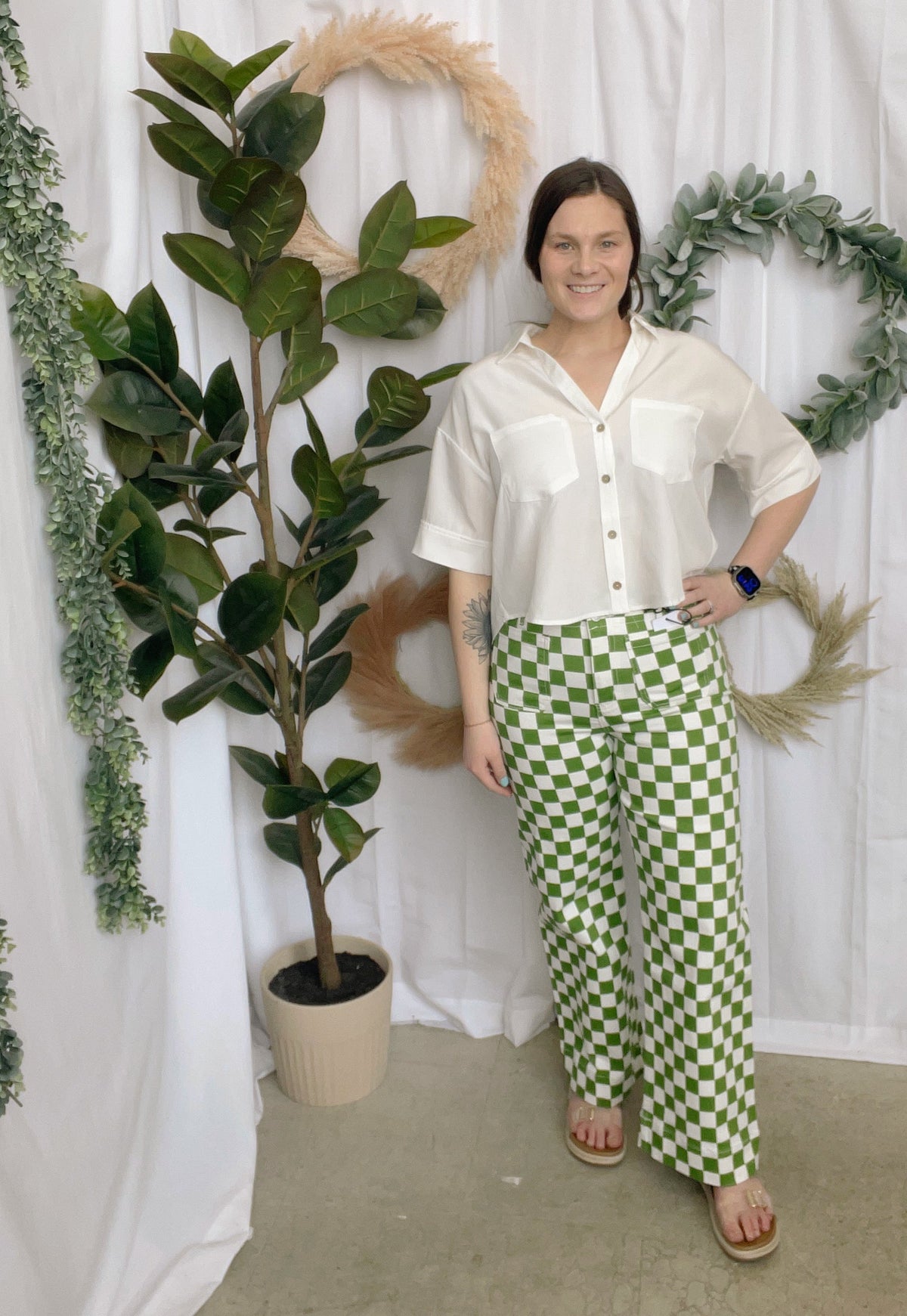 Mica Lochinvar Green Jeans-Jeans-mica-The Silo Boutique, Women's Fashion Boutique Located in Warren and Grand Forks North Dakota