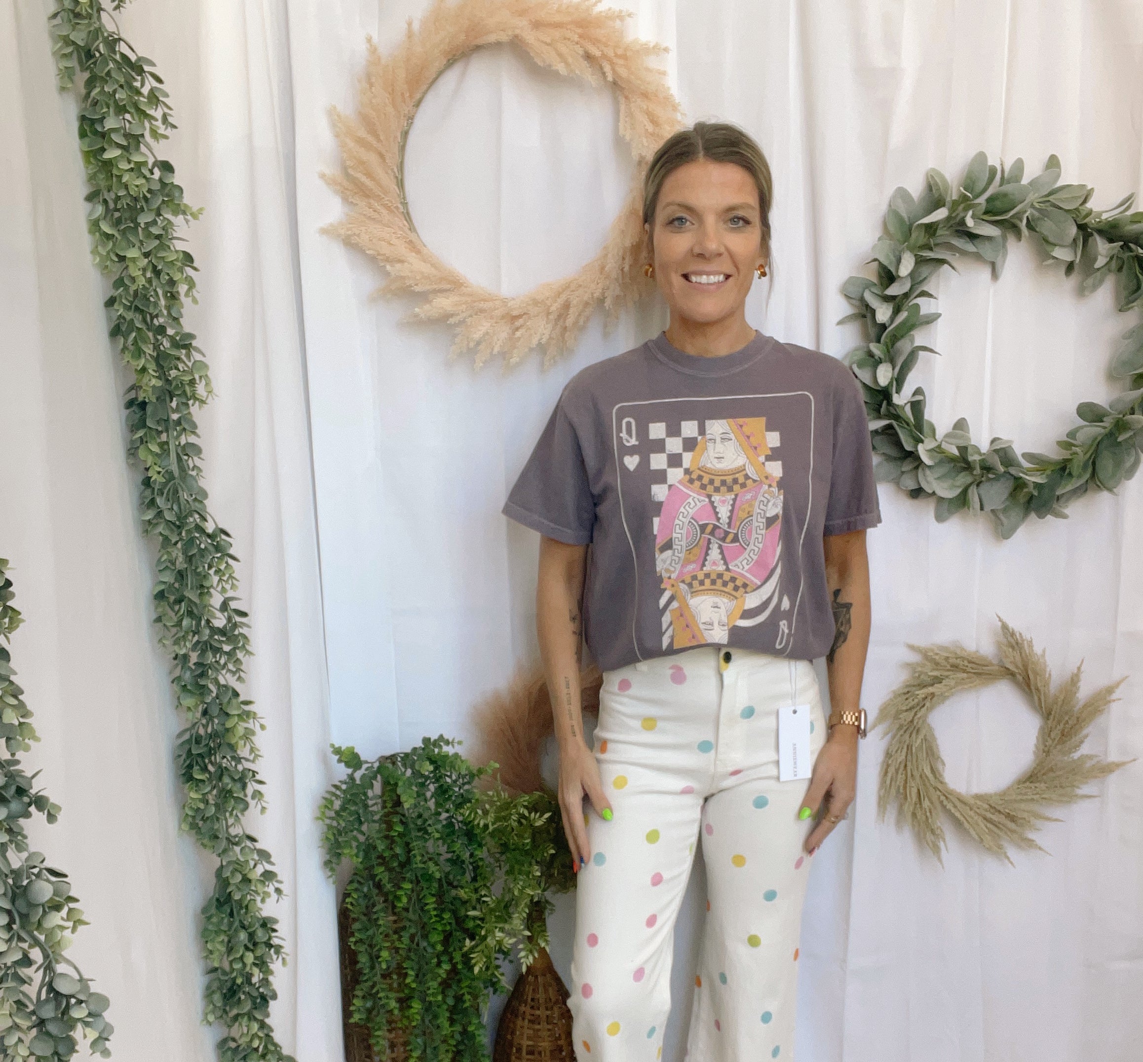 Queen of Hearts Purple Tee-Graphic Tees-faire-The Silo Boutique, Women's Fashion Boutique Located in Warren and Grand Forks North Dakota