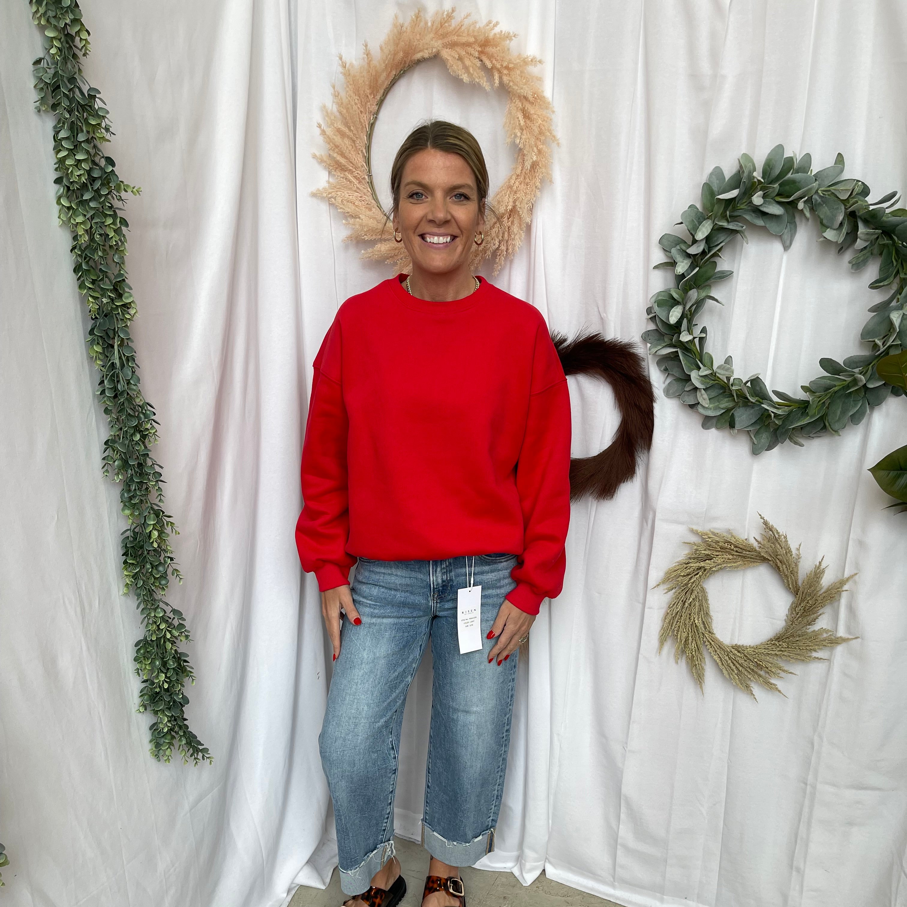 Risen Cuffed Boyfriend Jeans-Jeans-risen-The Silo Boutique, Women's Fashion Boutique Located in Warren and Grand Forks North Dakota